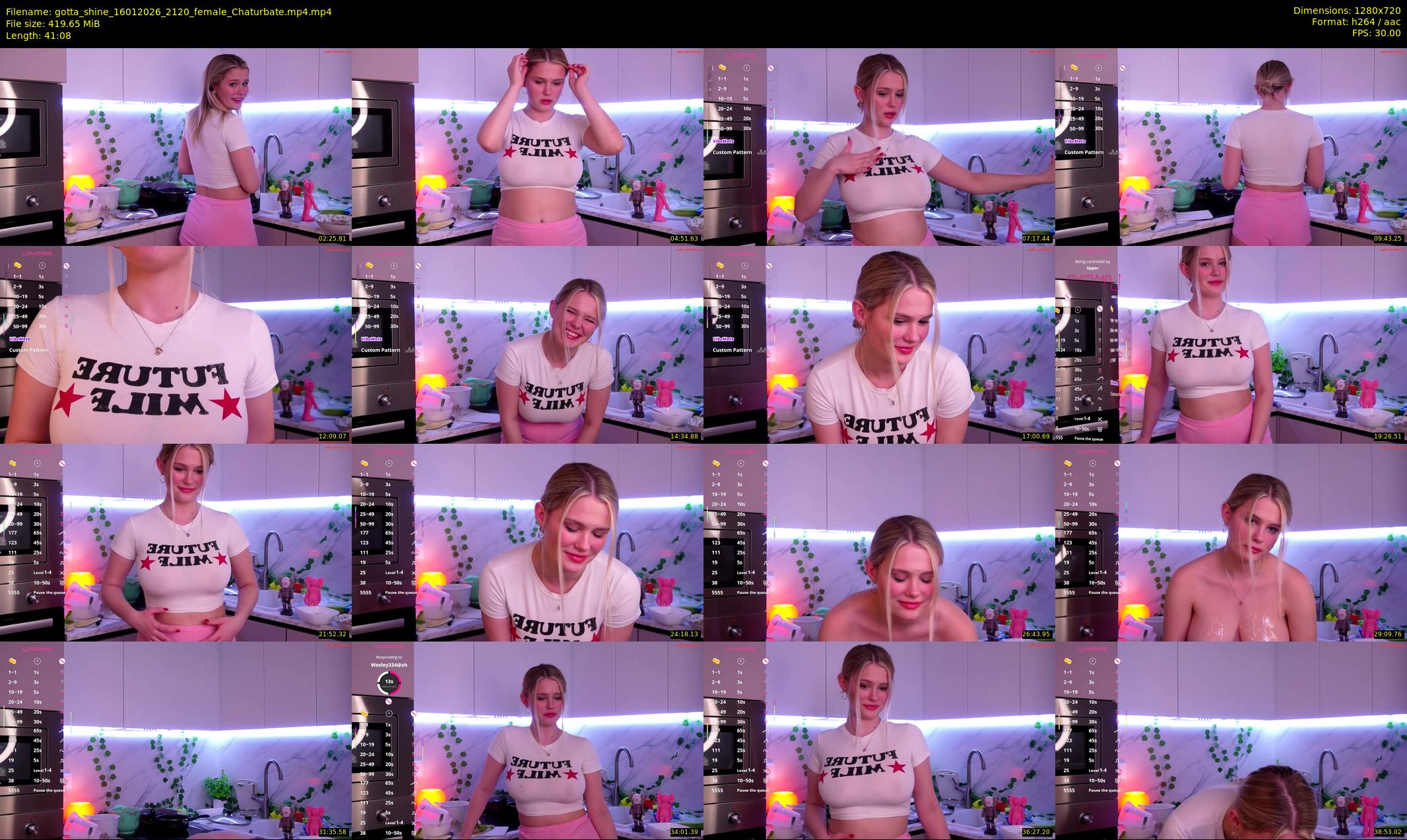 gotta_shine — 42 minute Chaturbate female cam show recording, 720p, Jan 16, 2026