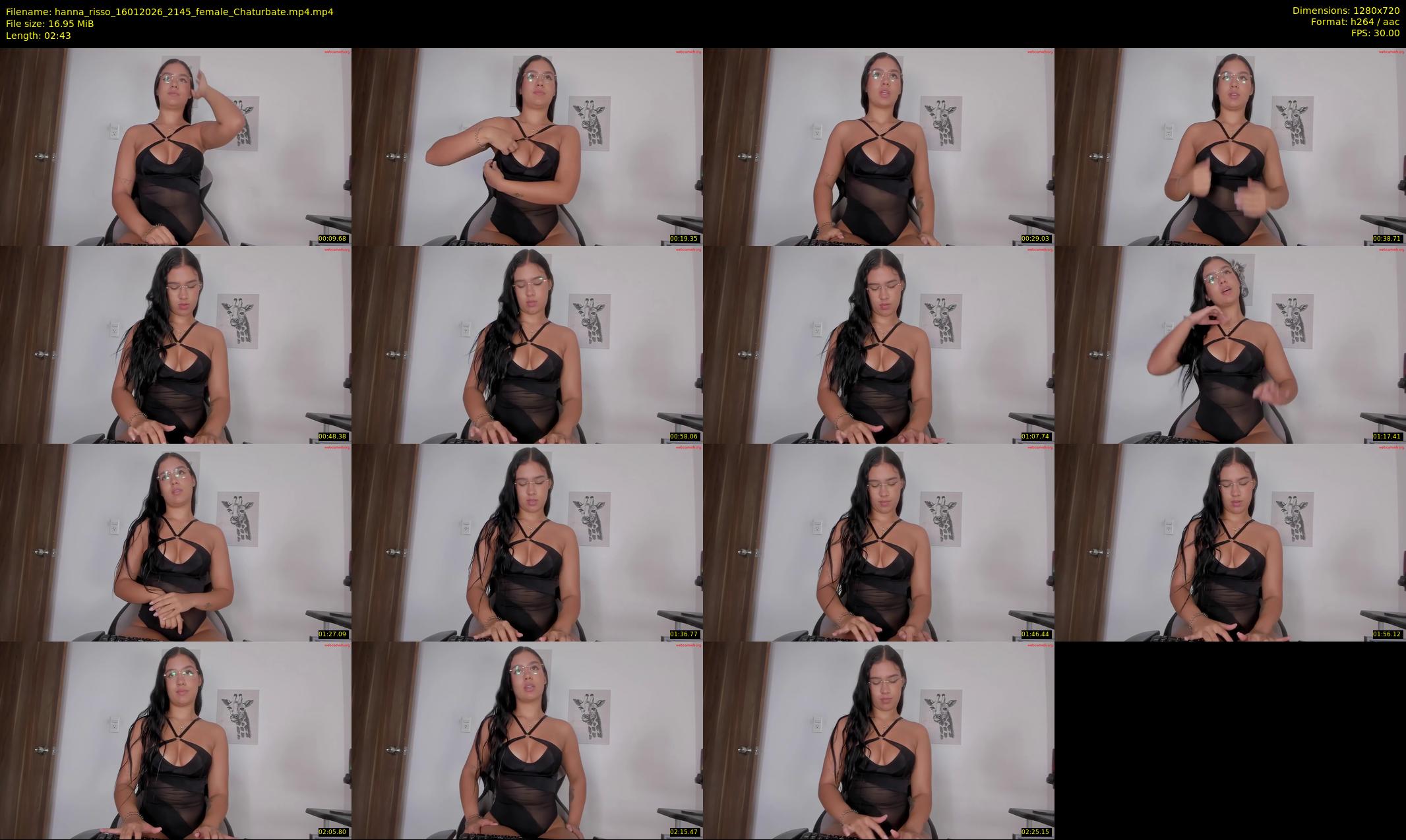 hanna_risso — 3 minute Chaturbate female cam show recording, 720p, Jan 16, 2026