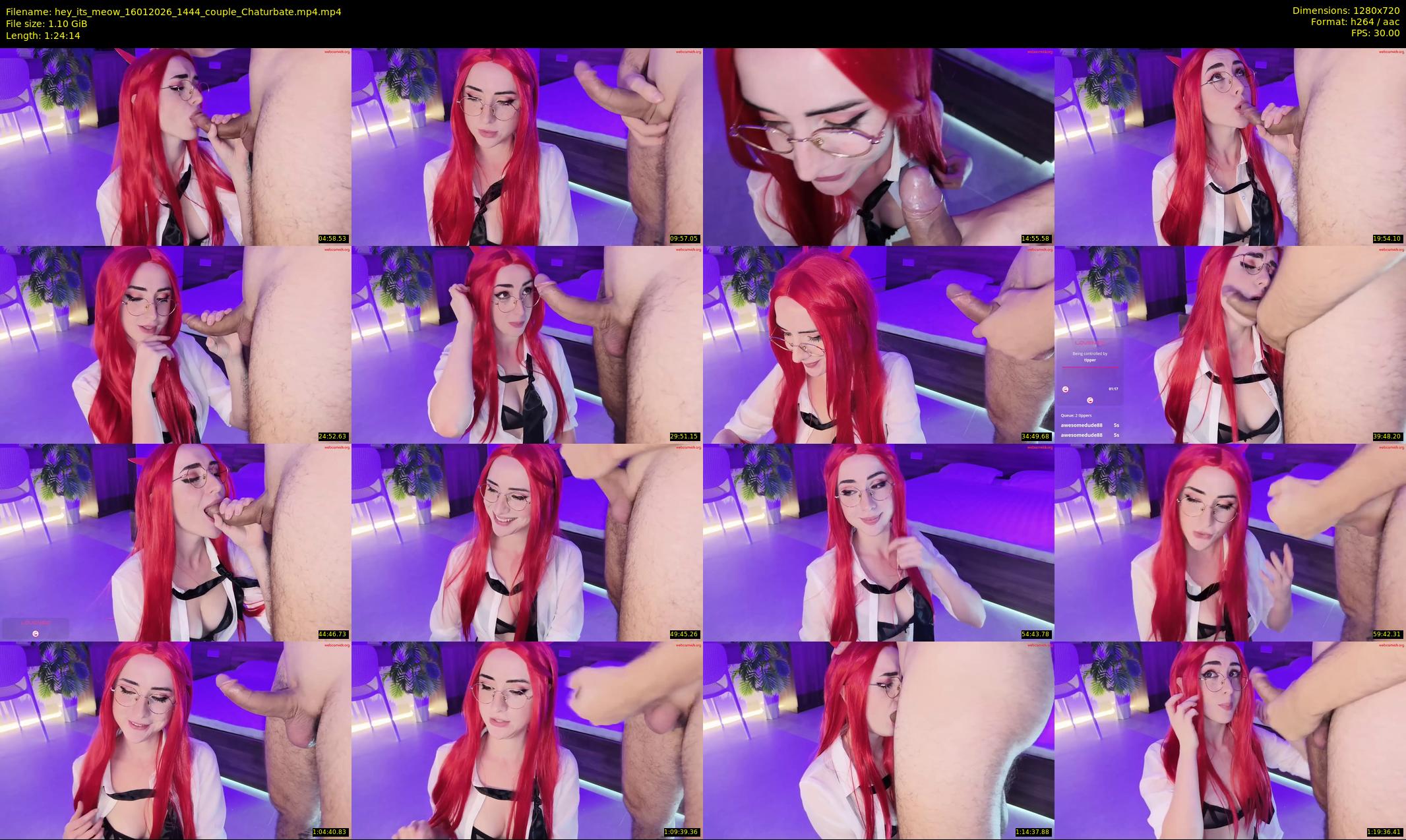 hey_its_meow — 85 minute Chaturbate couple cam show recording, 720p, Jan 16, 2026