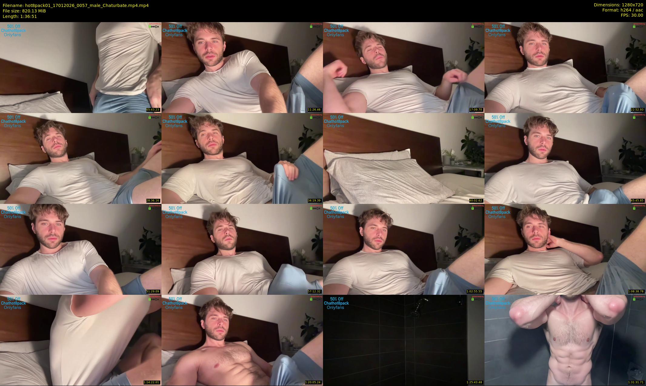 hot8pack01 — 97 minute Chaturbate male cam show recording, 720p, Jan 17, 2026
