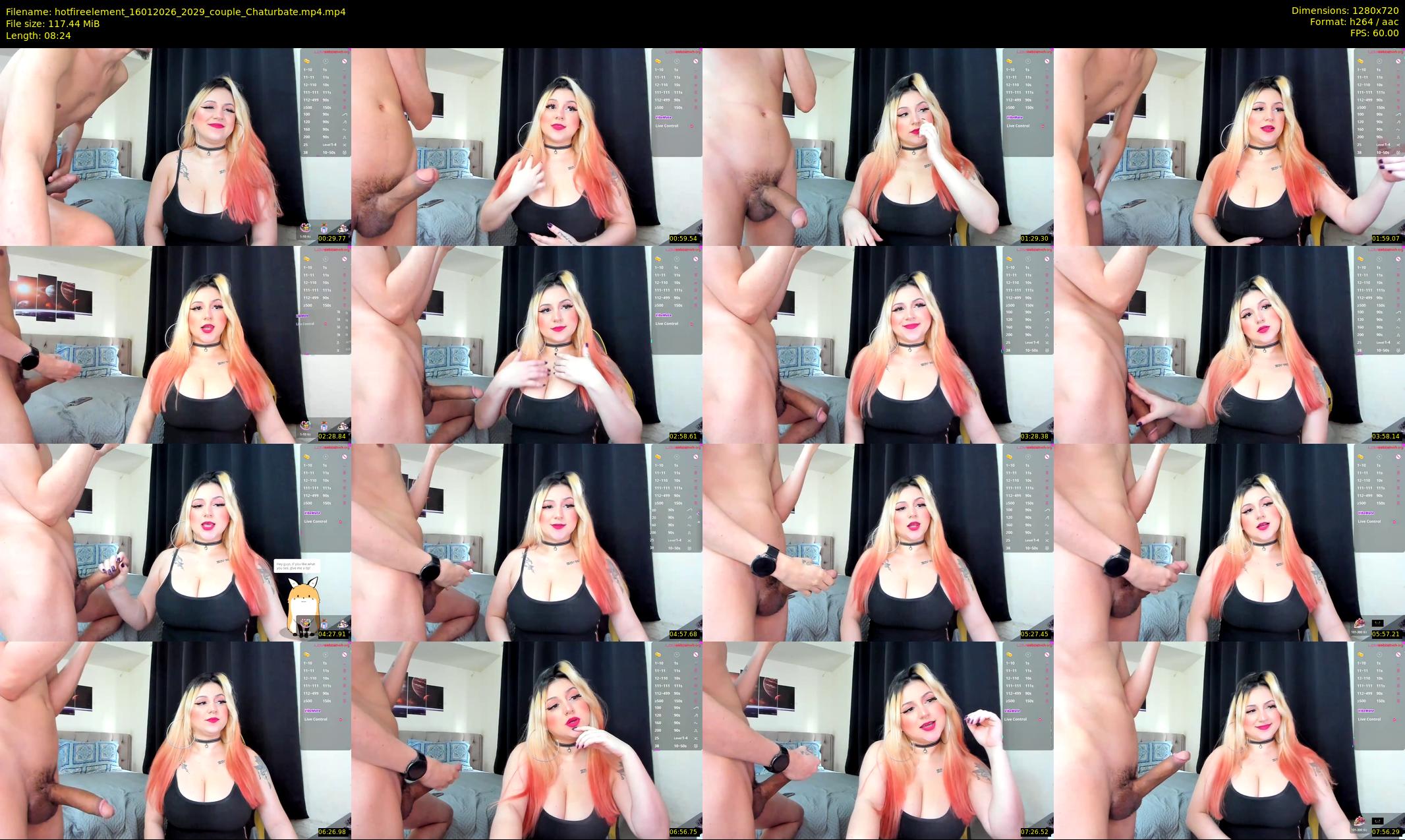 hotfireelement — 9 minute Chaturbate couple cam show recording, 720p, Jan 16, 2026