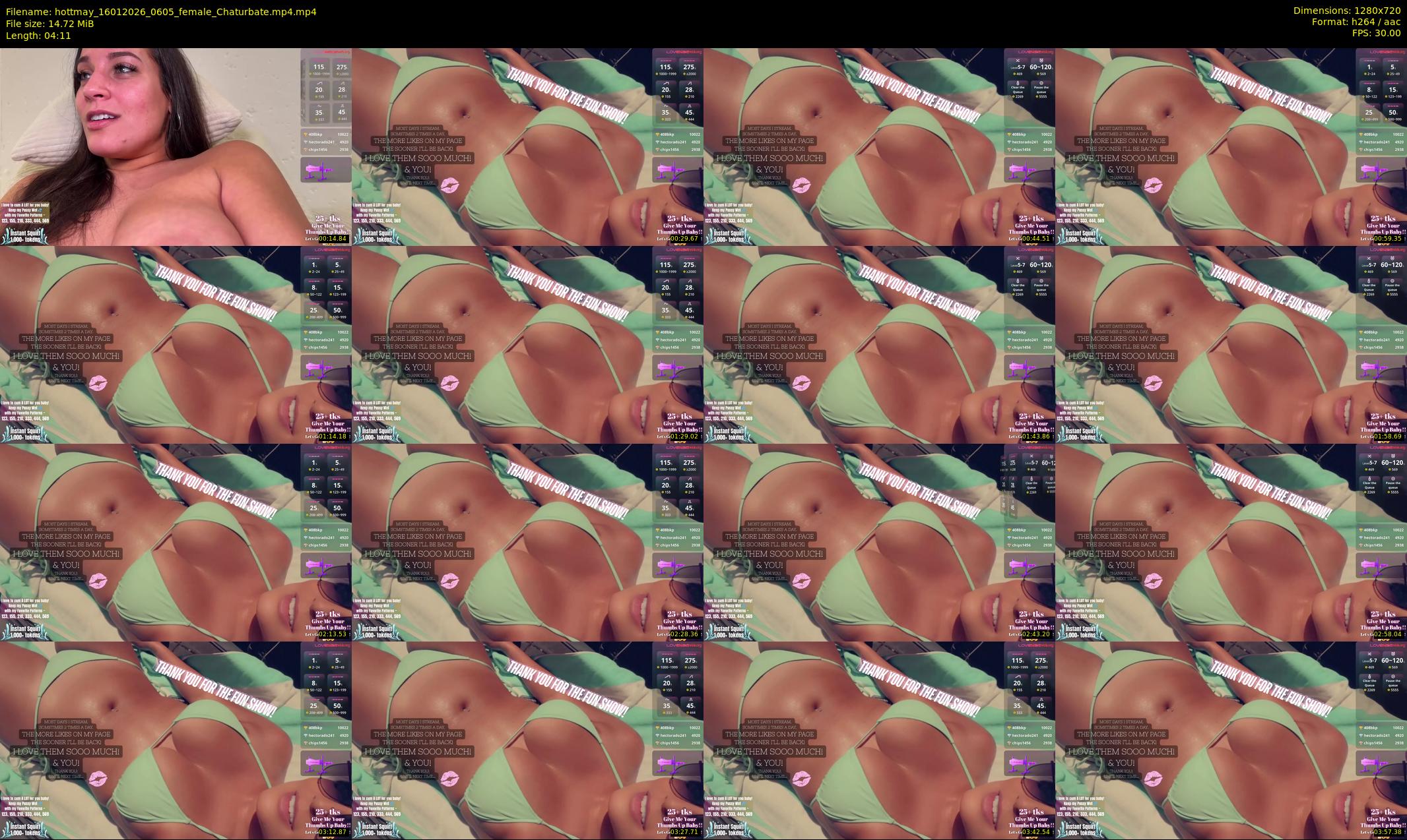 hottmay — 5 minute Chaturbate female cam show recording, 720p, Jan 16, 2026