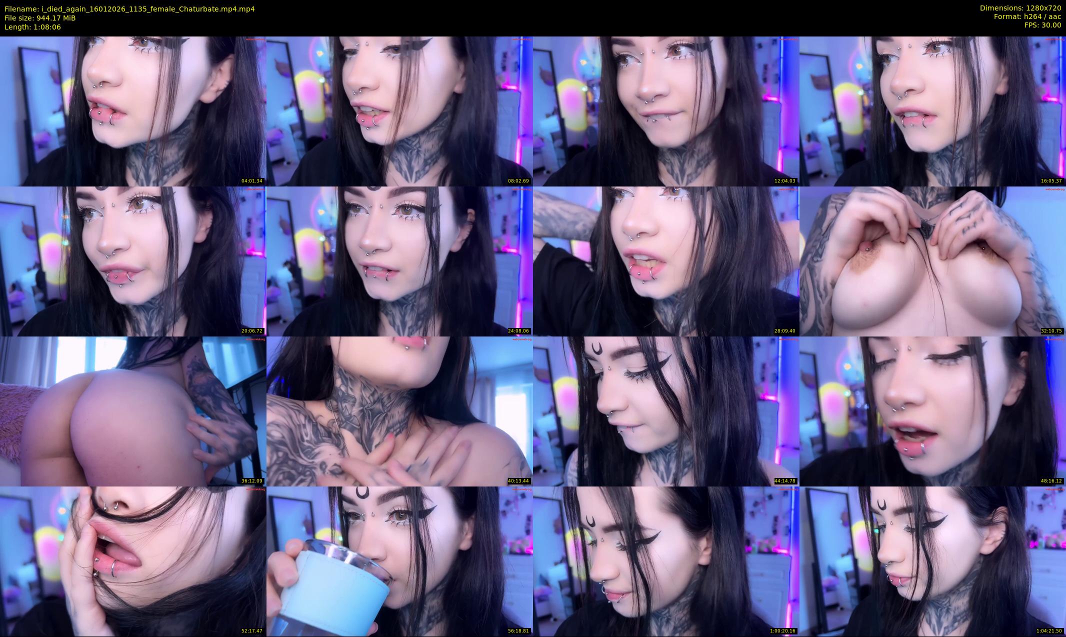 i_died_again — 69 minute Chaturbate female cam show recording, 720p, Jan 16, 2026