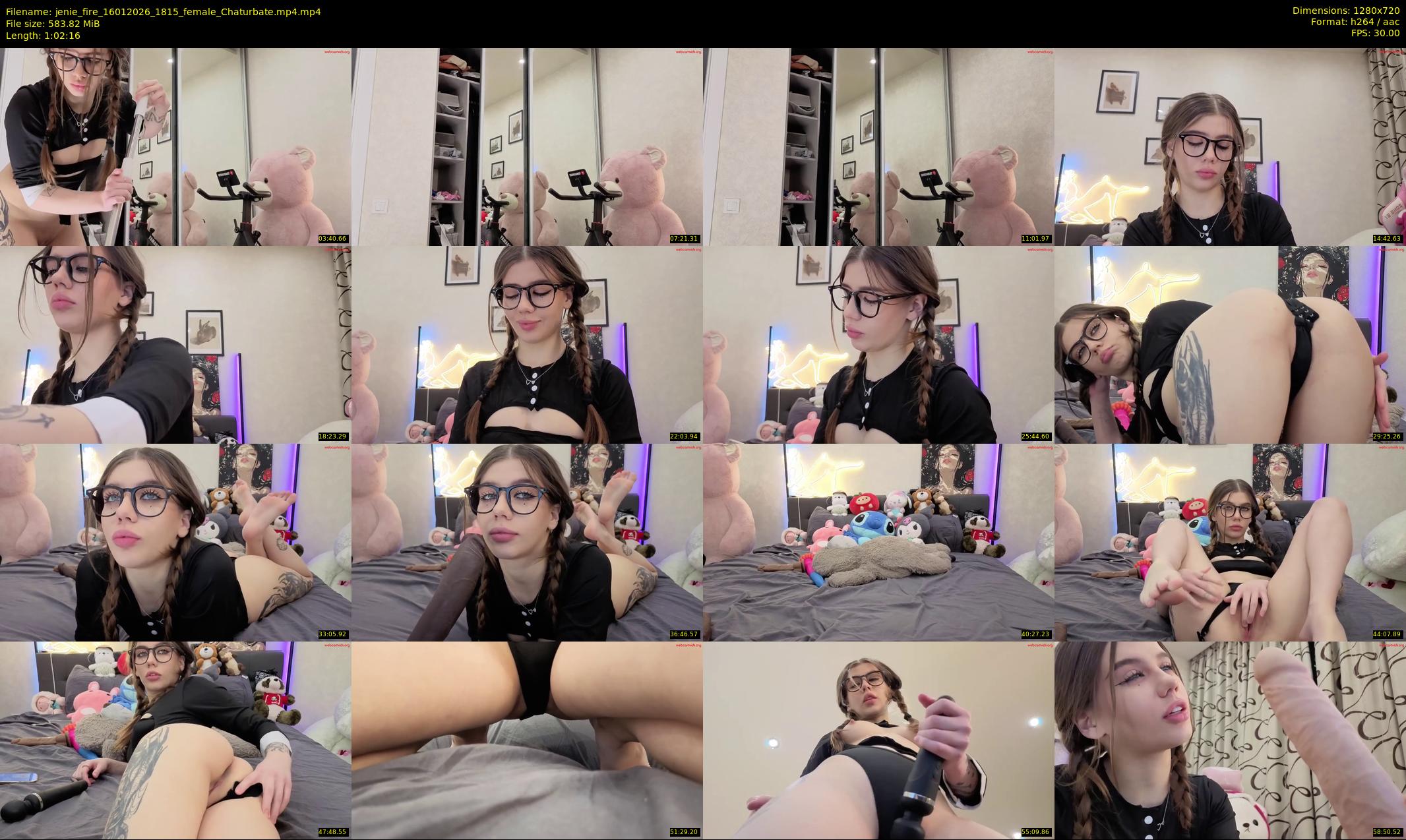 jenie_fire — 63 minute Chaturbate female cam show recording, 720p, Jan 16, 2026