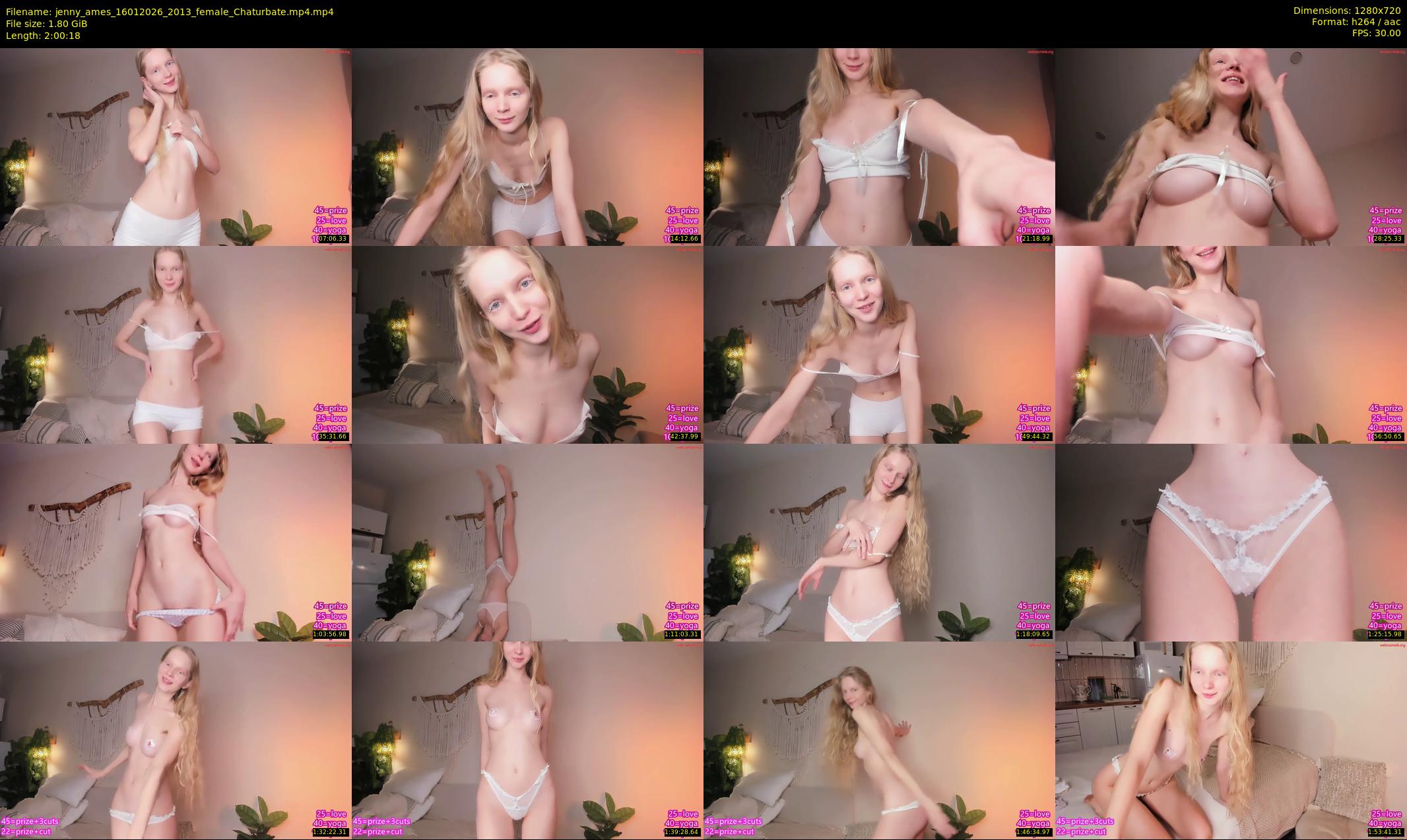 jenny_ames — 121 minute Chaturbate female cam show recording, 720p, Jan 16, 2026