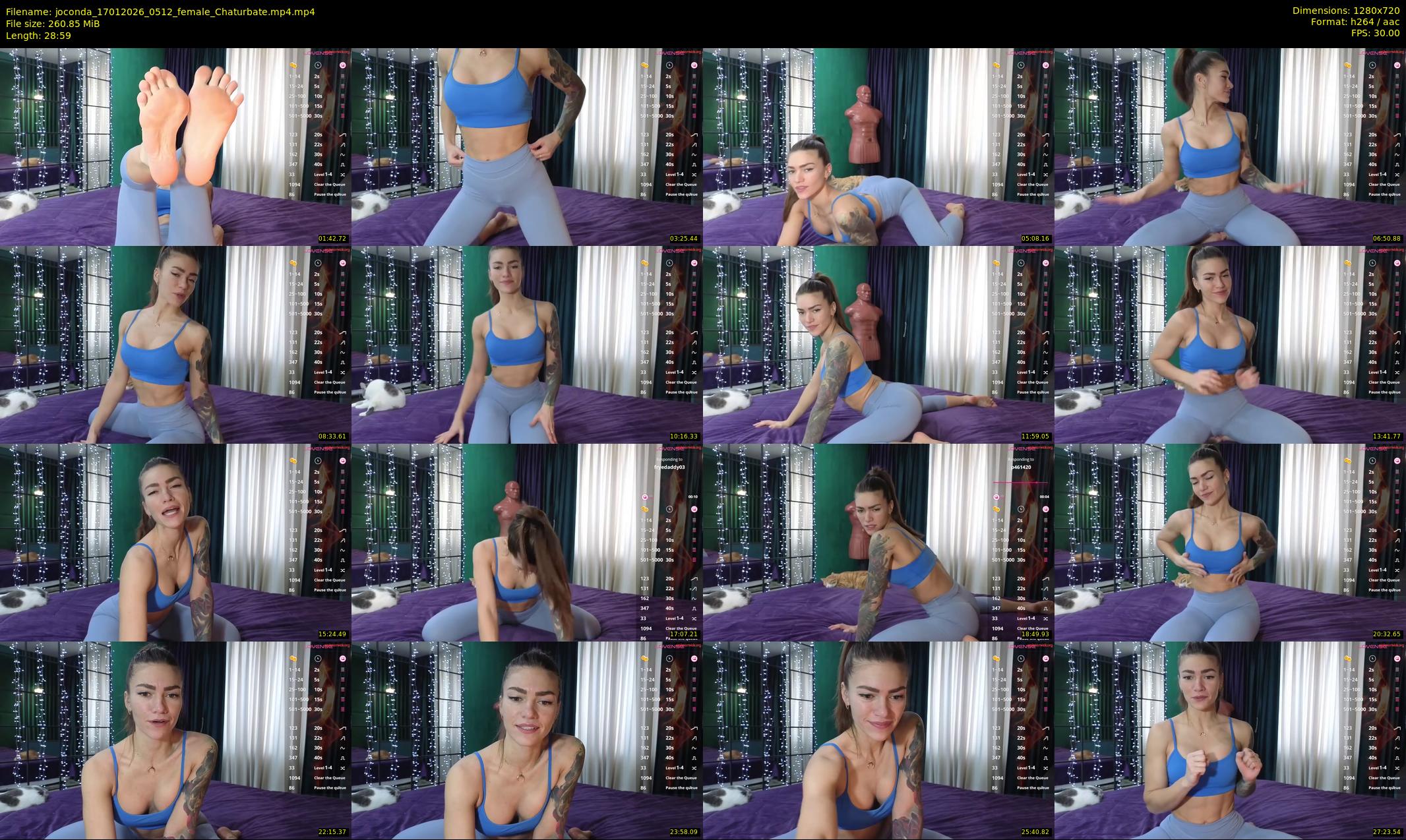 joconda — 29 minute Chaturbate female cam show recording, 720p, Jan 17, 2026