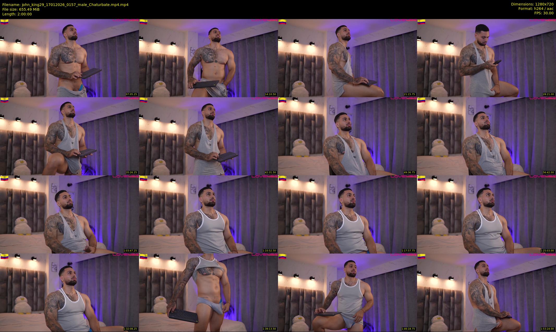 john_king29 — 120 minute Chaturbate male cam show recording, 720p, Jan 17, 2026