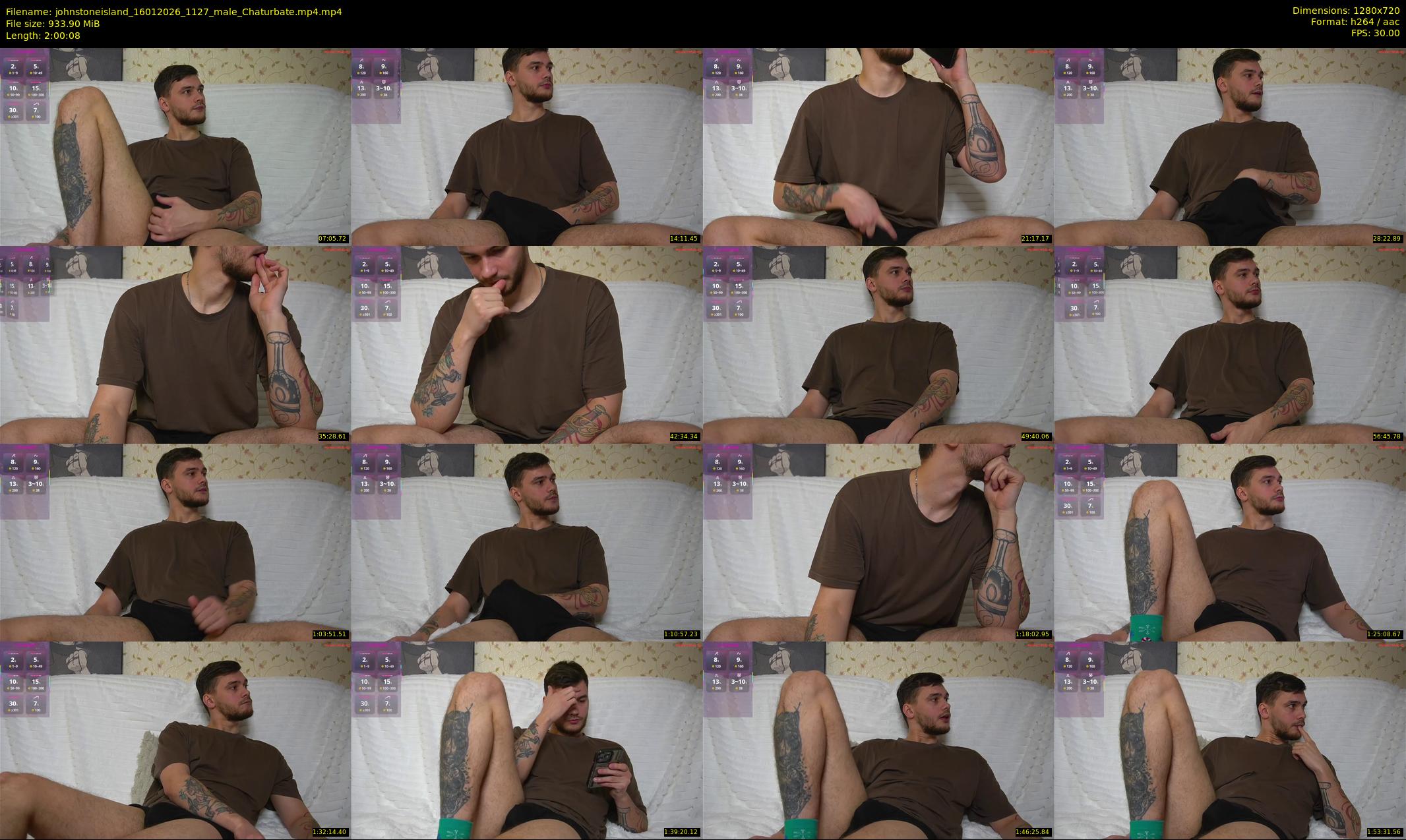 johnstoneisland — 121 minute Chaturbate male cam show recording, 720p, Jan 16, 2026