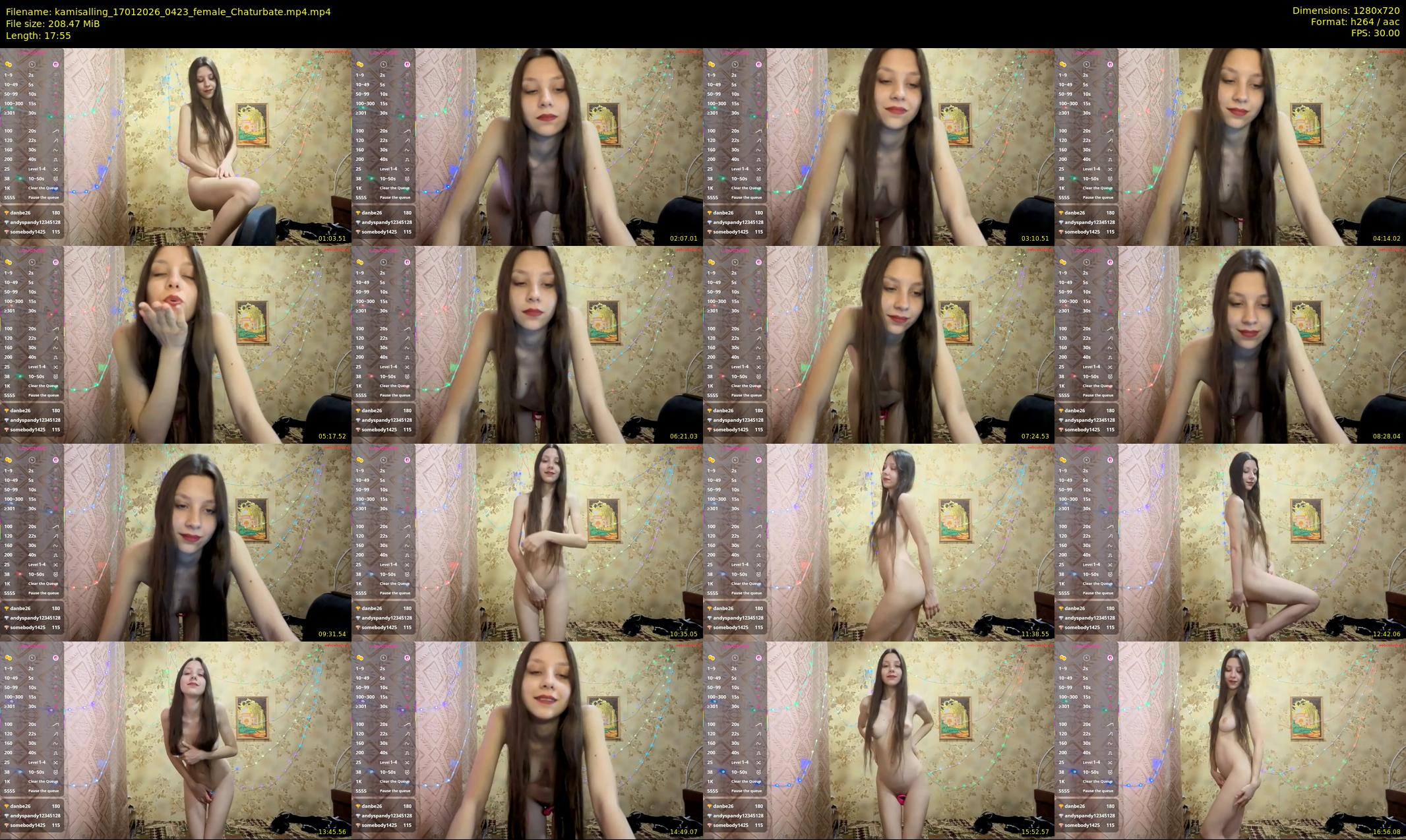 kamisalling — 18 minute Chaturbate female cam show recording, 720p, Jan 17, 2026