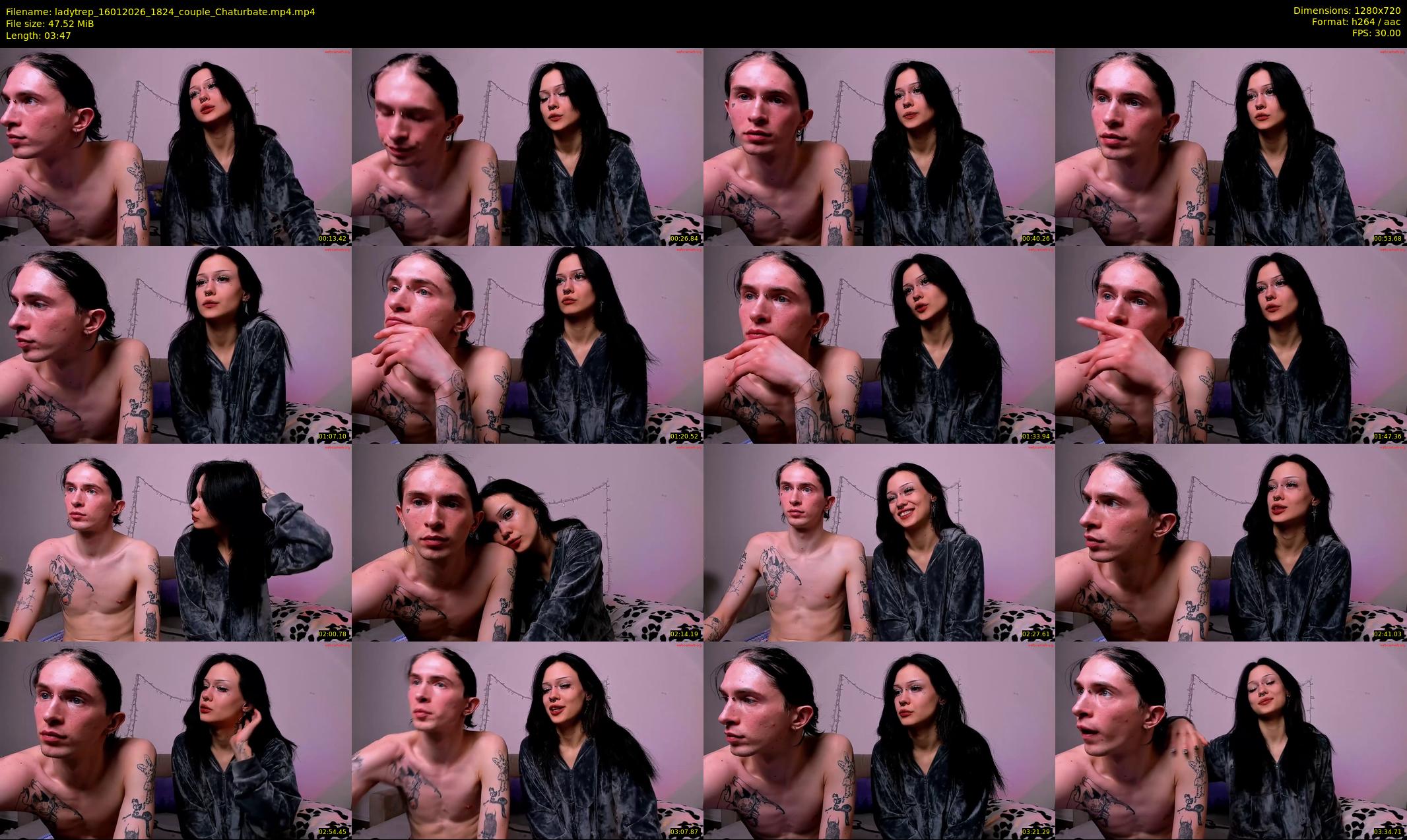 ladytrep — 4 minute Chaturbate couple cam show recording, 720p, Jan 16, 2026