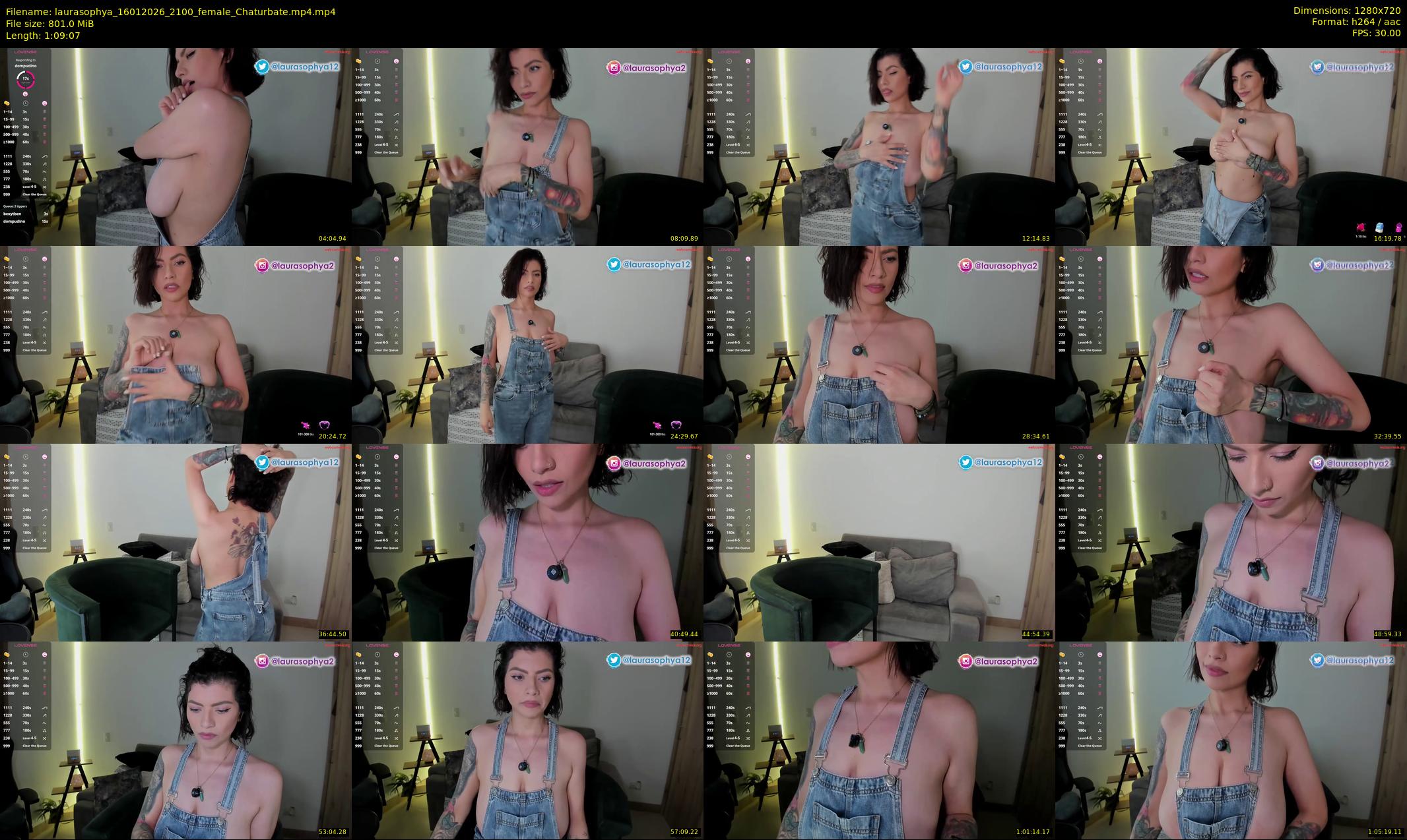 laurasophya — 70 minute Chaturbate female cam show recording, 720p, Jan 16, 2026