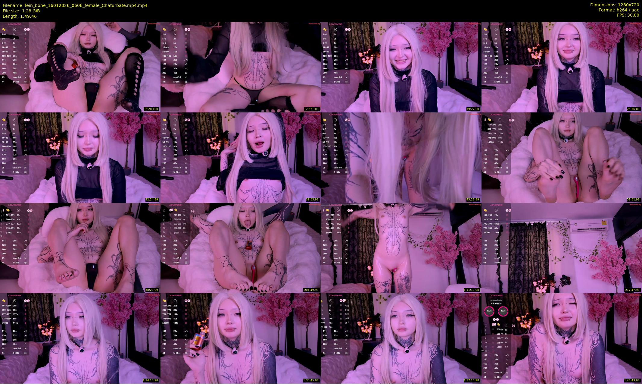 lein_bone — 110 minute Chaturbate female cam show recording, 720p, Jan 16, 2026