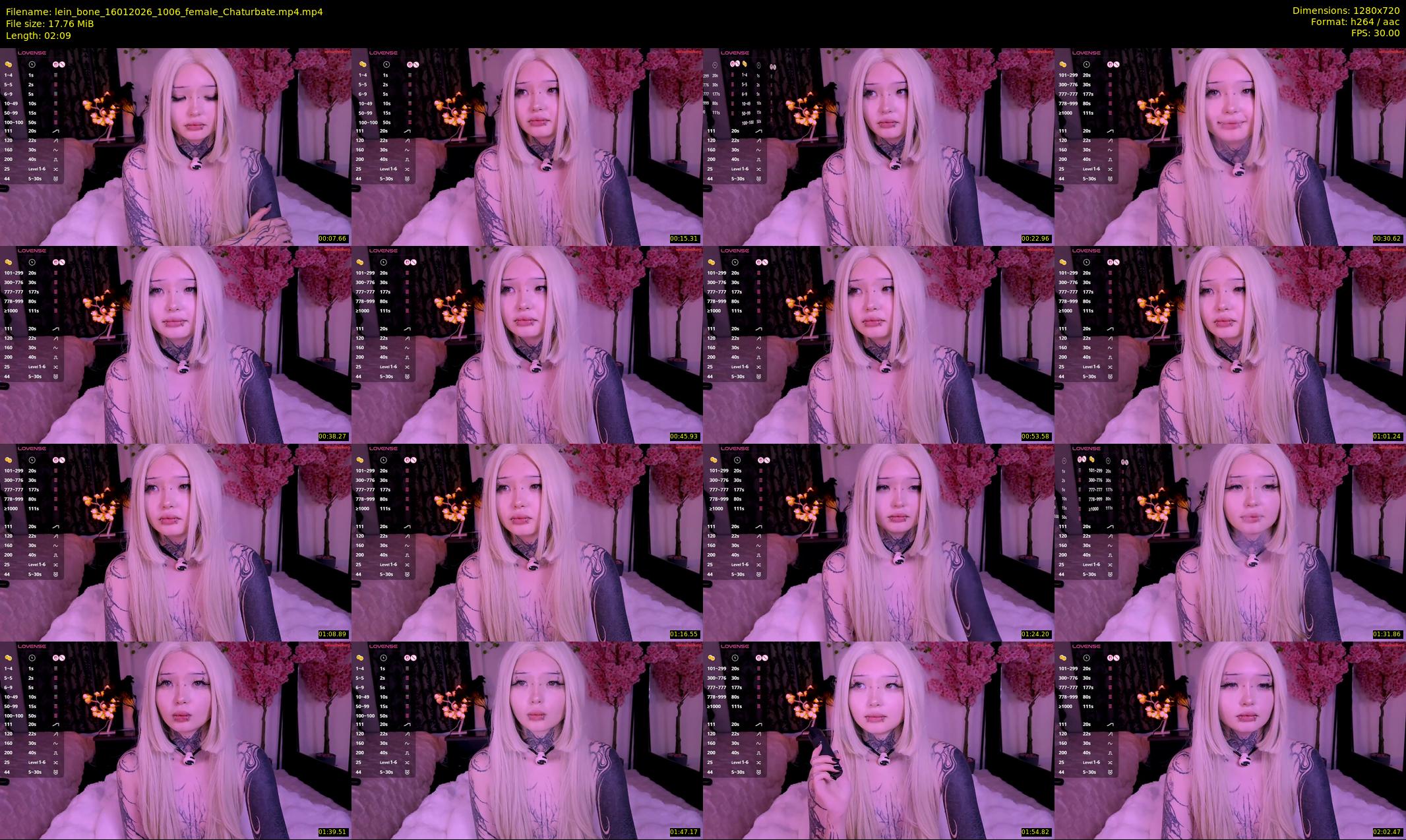 lein_bone — 3 minute Chaturbate female cam show recording, 720p, Jan 16, 2026