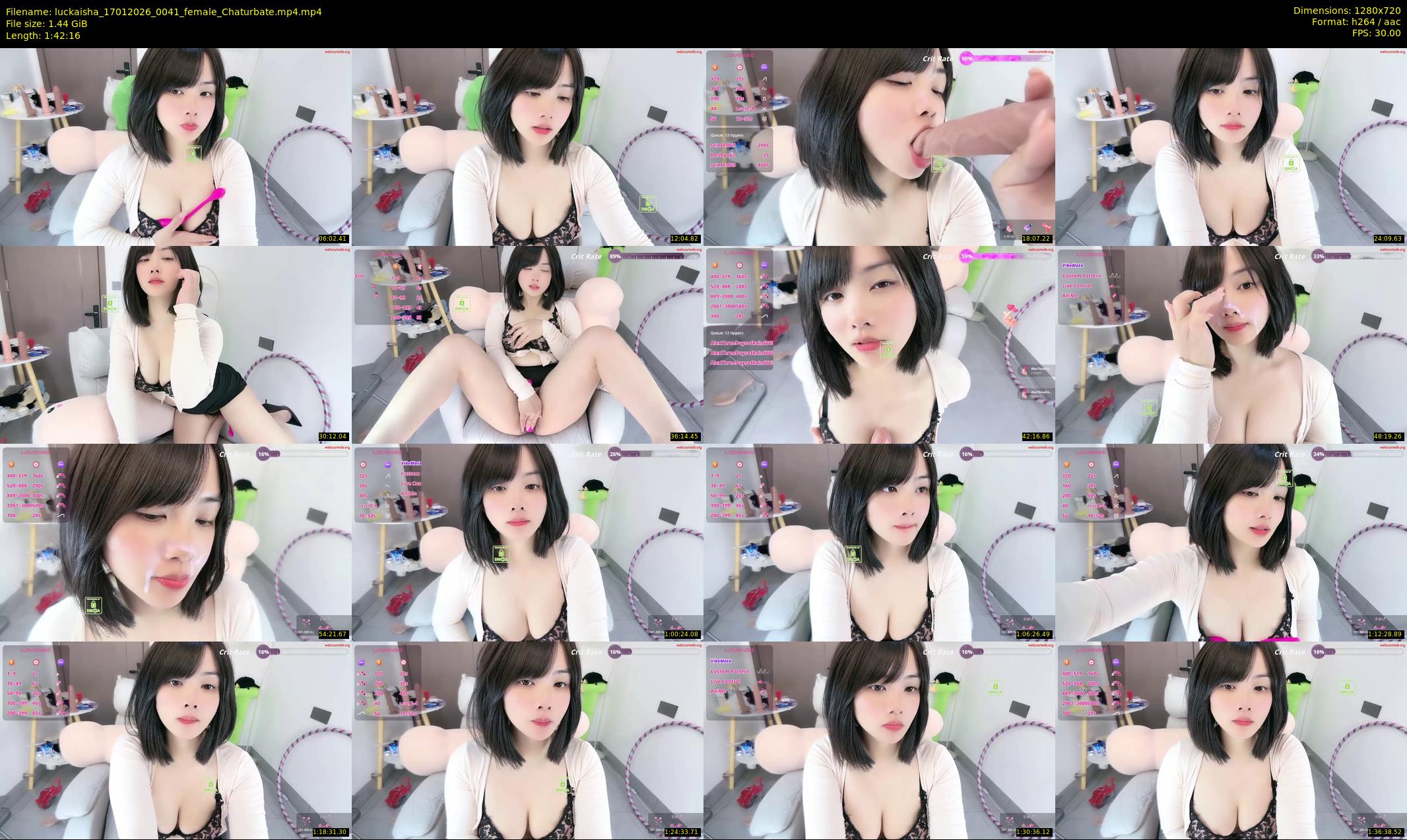 luckaisha — 103 minute Chaturbate female cam show recording, 720p, Jan 17, 2026