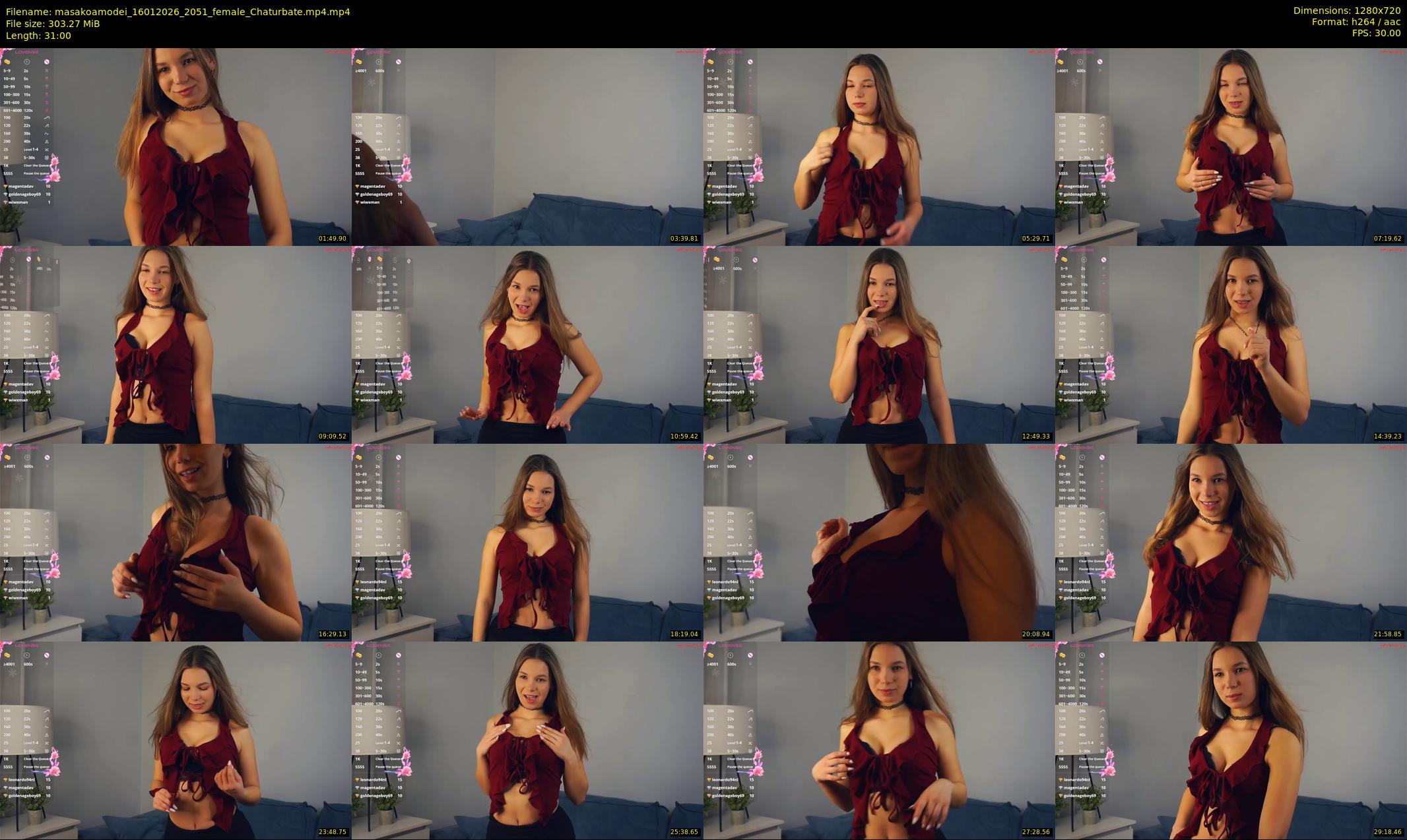 masakoamodei — 31 minute Chaturbate female cam show recording, 720p, Jan 16, 2026