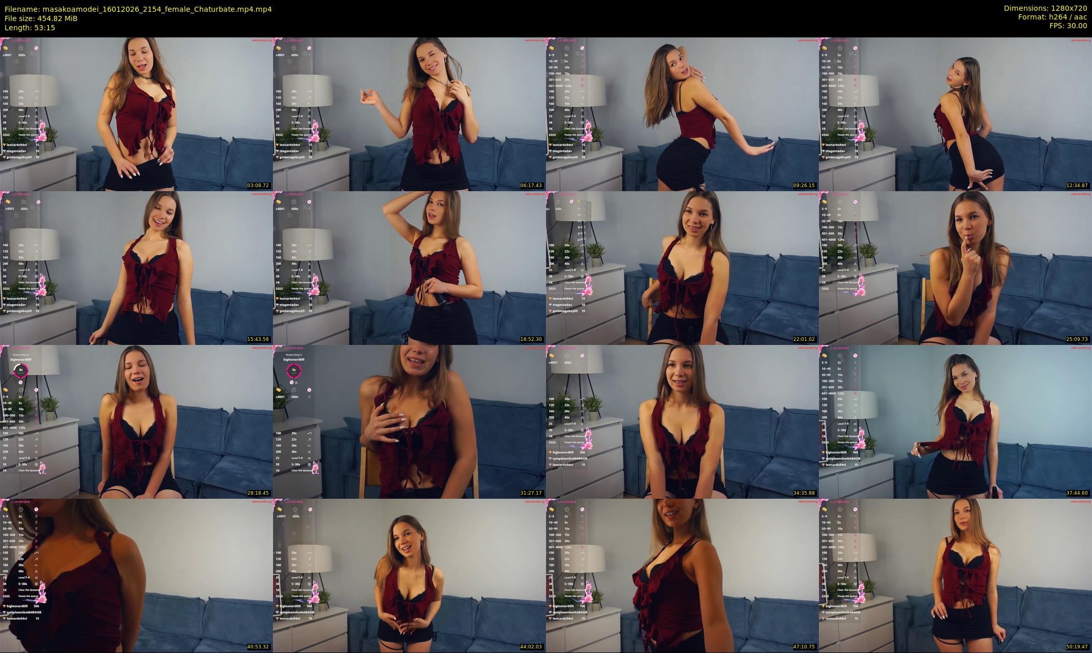 masakoamodei — 54 minute Chaturbate female cam show recording, 720p, Jan 16, 2026