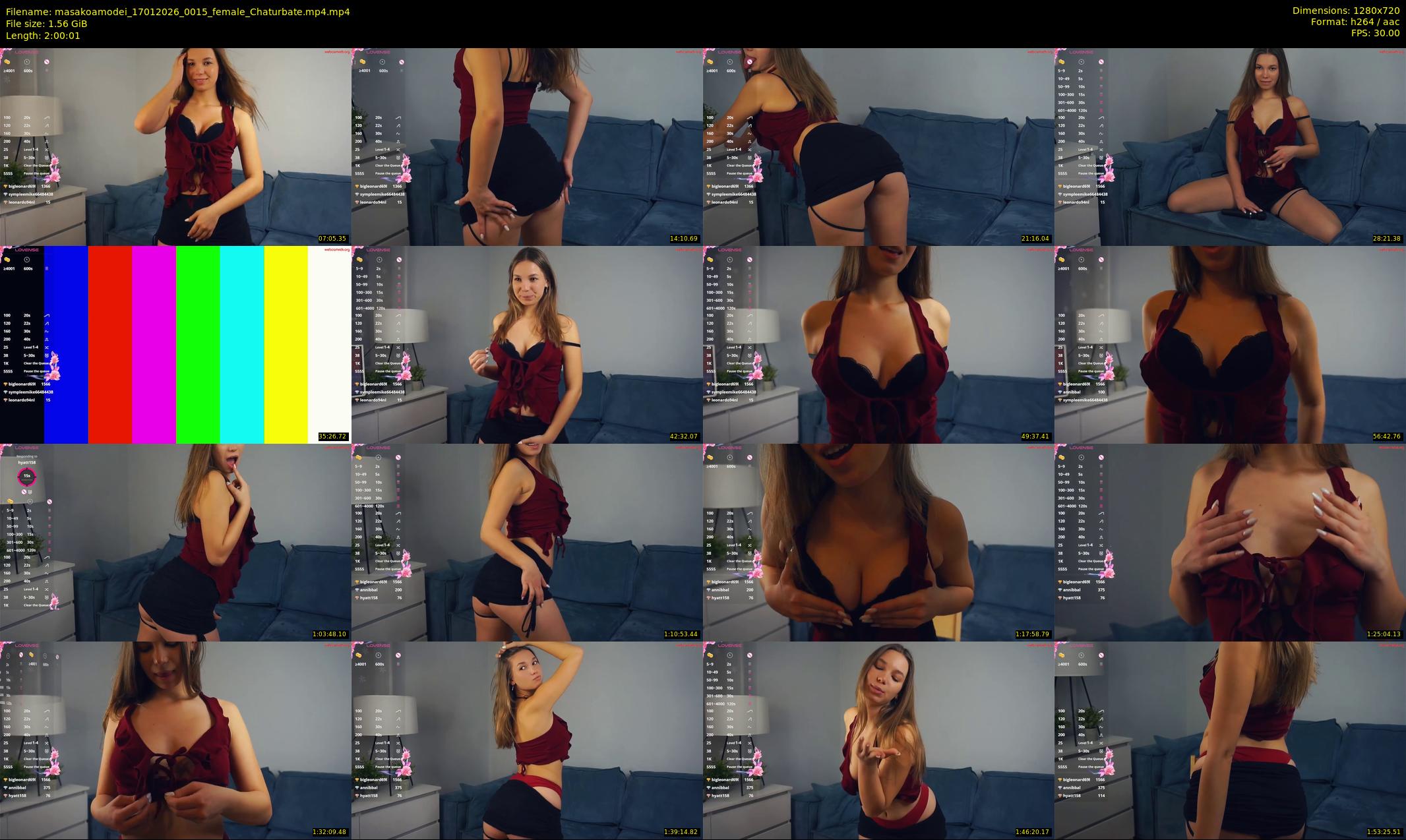 masakoamodei — 121 minute Chaturbate female cam show recording, 720p, Jan 17, 2026