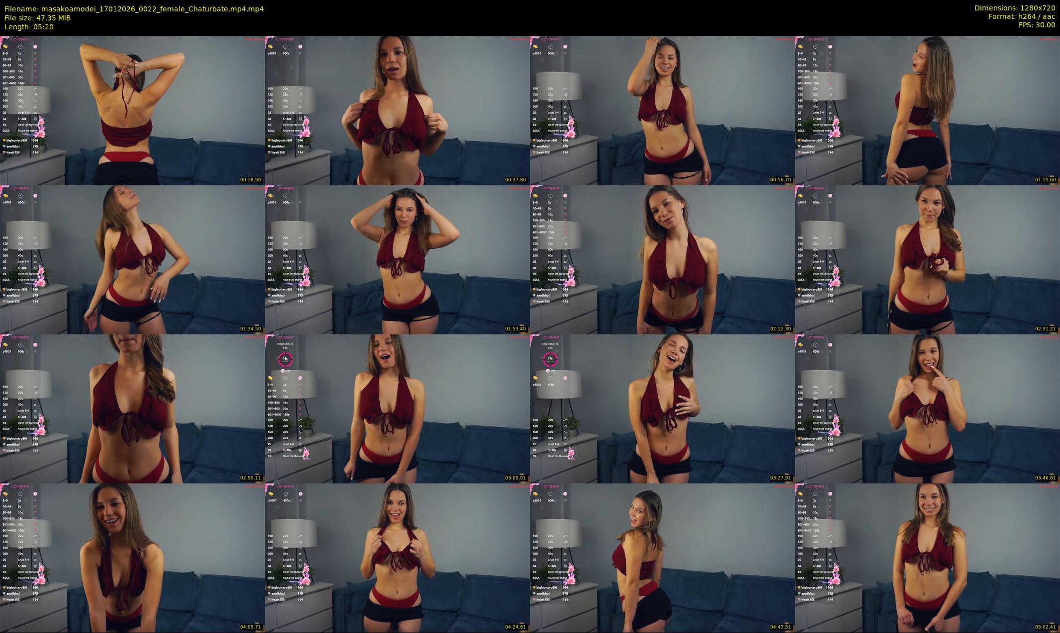 masakoamodei — 6 minute Chaturbate female cam show recording, 720p, Jan 17, 2026
