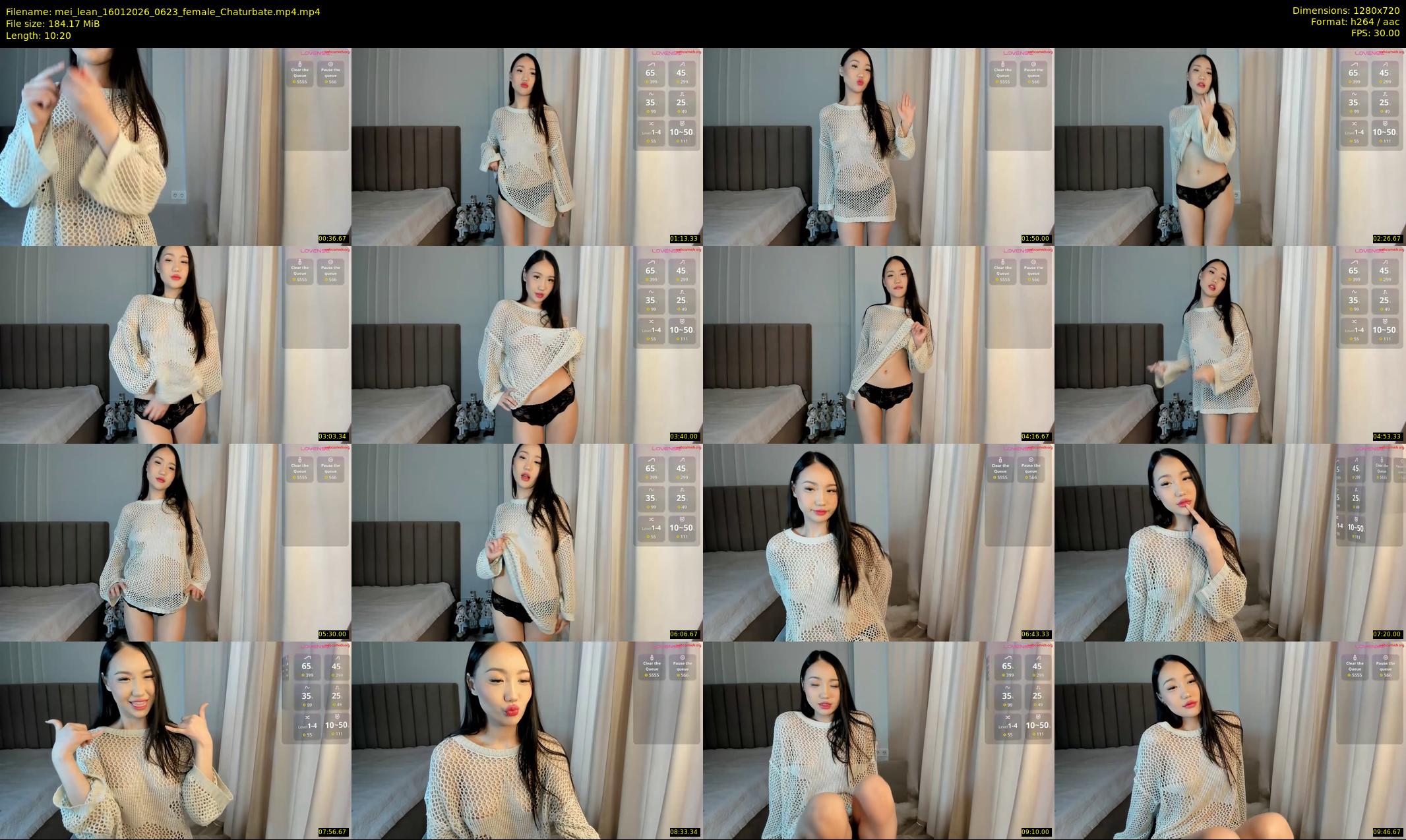 mei_lean — 11 minute Chaturbate female cam show recording, 720p, Jan 16, 2026