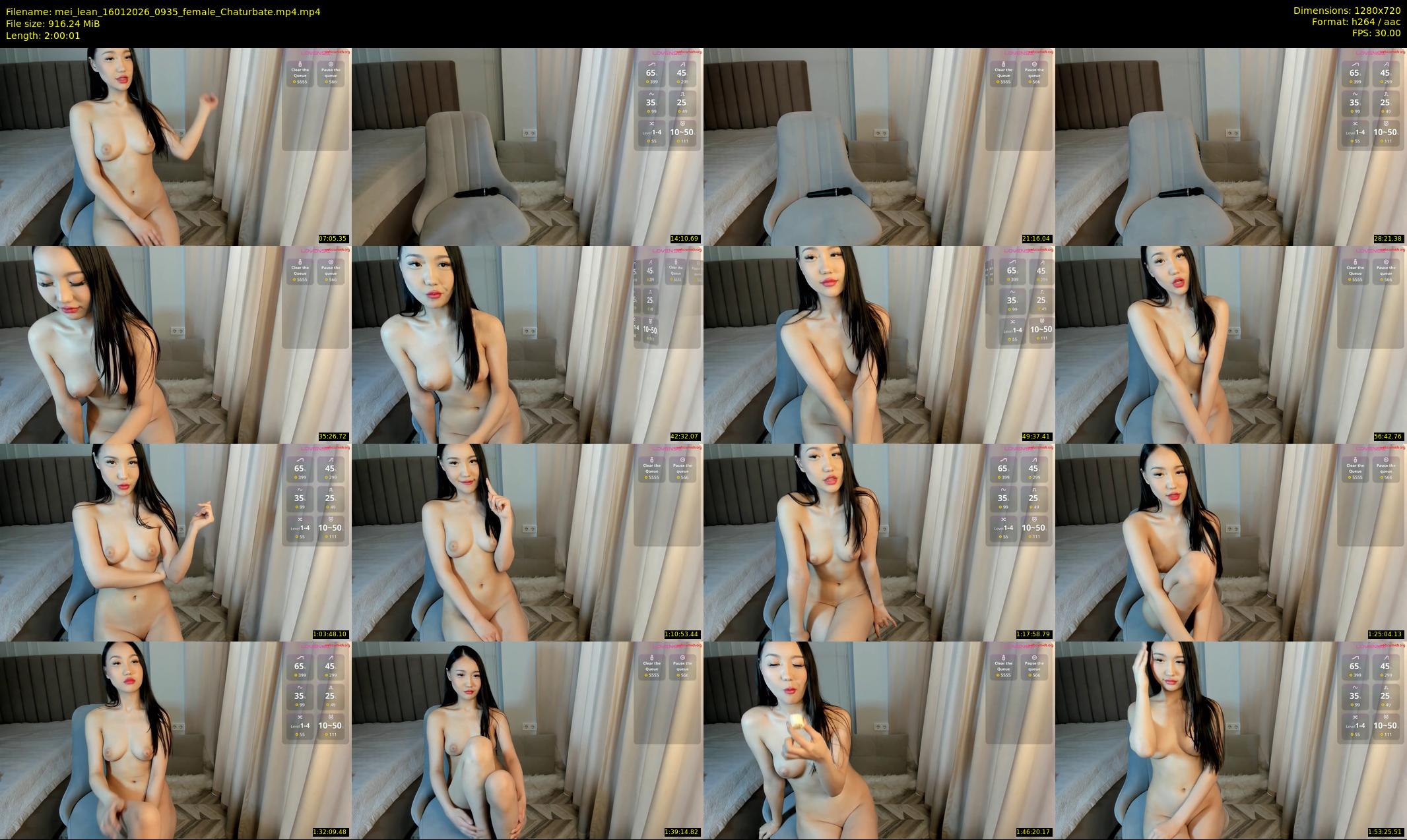 mei_lean — 121 minute Chaturbate female cam show recording, 720p, Jan 16, 2026