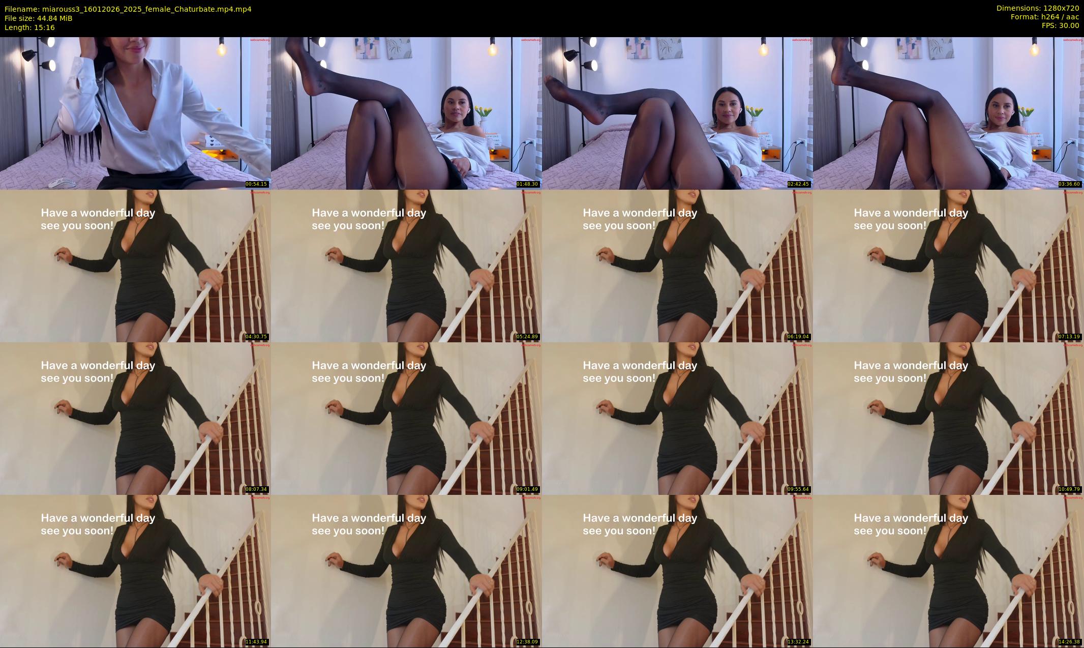 miarouss3 — 16 minute Chaturbate female cam show recording, 720p, Jan 16, 2026
