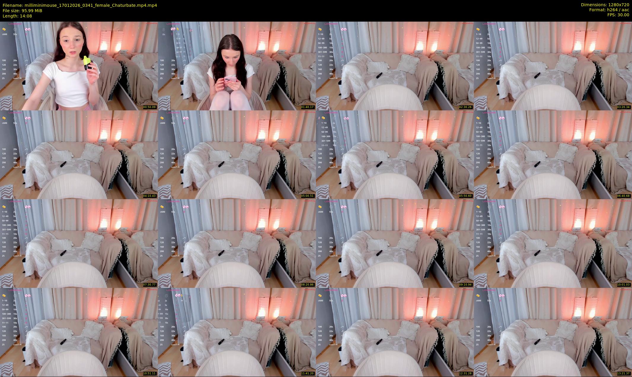 milliminimouse — 15 minute Chaturbate female cam show recording, 720p, Jan 17, 2026