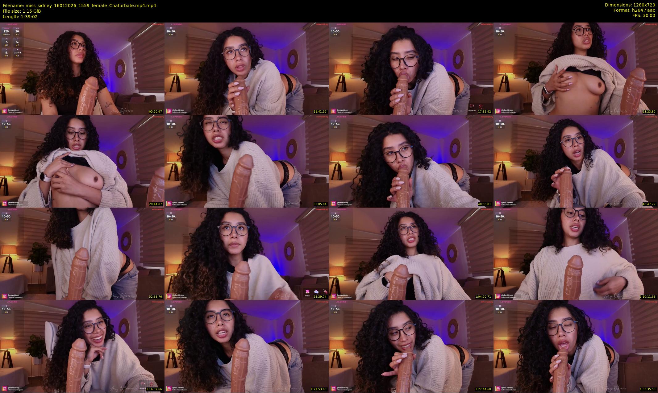 miss_sidney — 100 minute Chaturbate female cam show recording, 720p, Jan 16, 2026