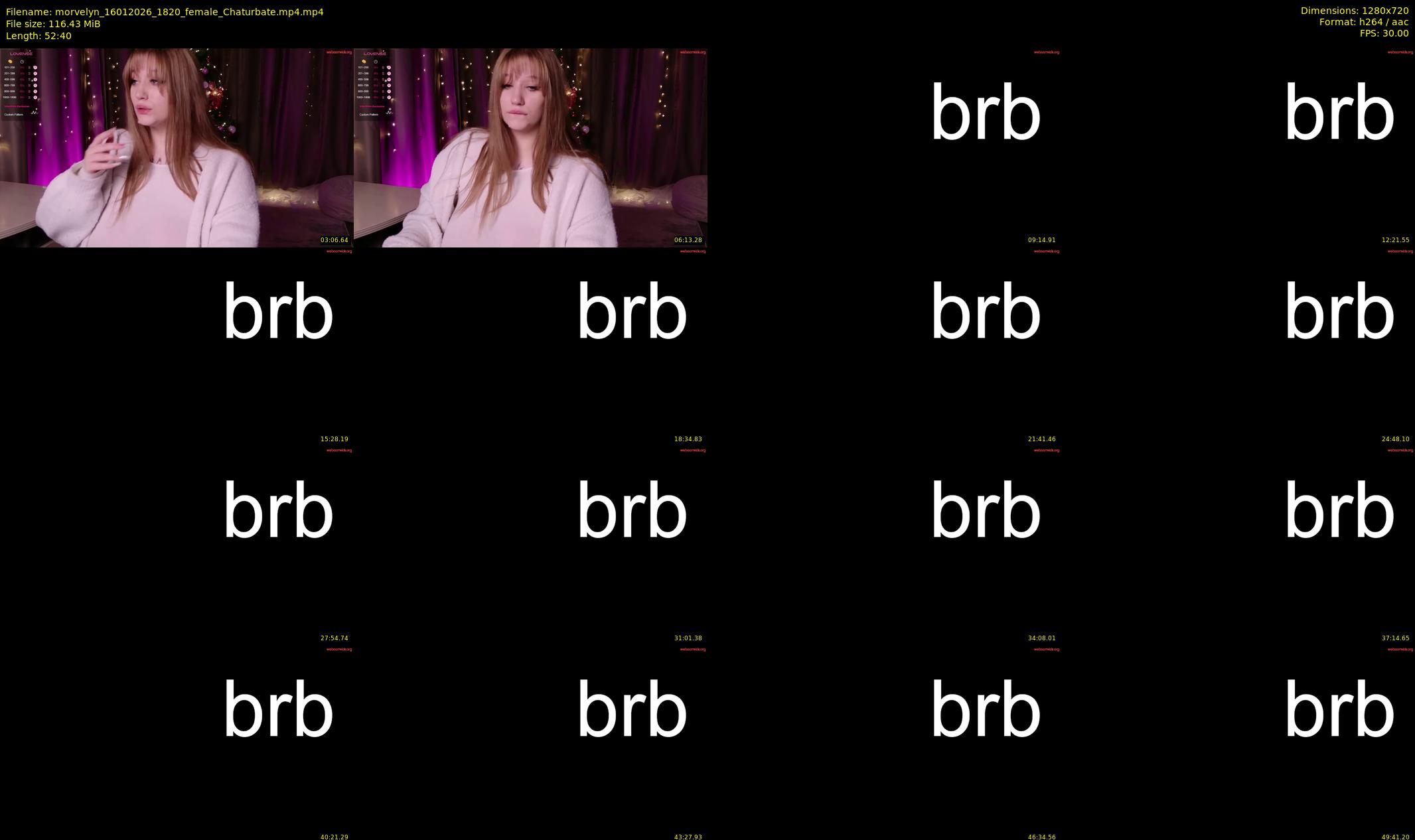 morvelyn — 53 minute Chaturbate female cam show recording, 720p, Jan 16, 2026