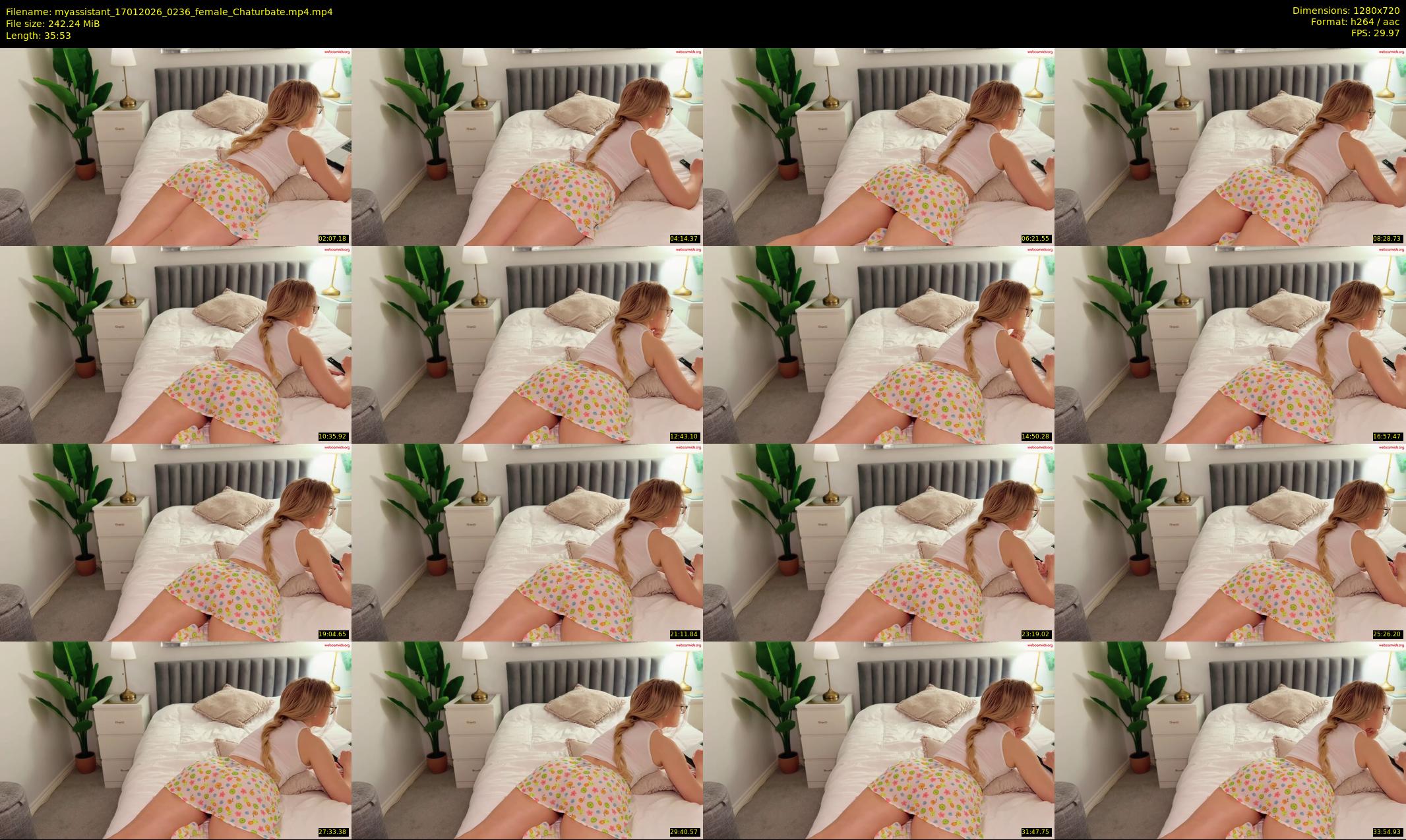 myassistant — 36 minute Chaturbate female cam show recording, 720p, Jan 17, 2026