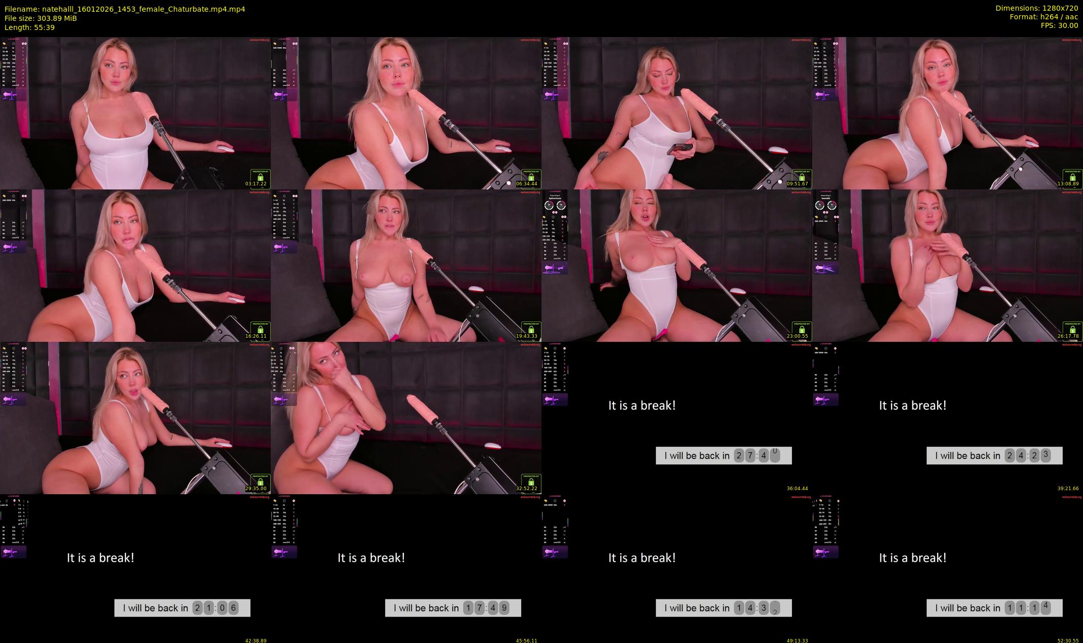 natehalll — 56 minute Chaturbate female cam show recording, 720p, Jan 16, 2026