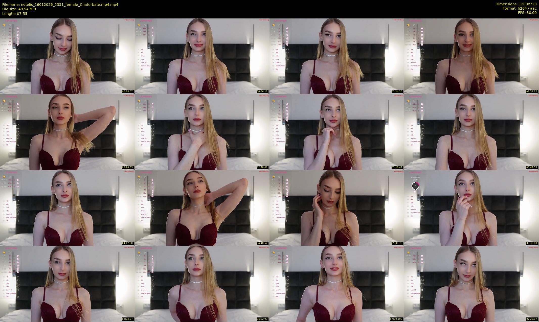 notelis — 8 minute Chaturbate female cam show recording, 720p, Jan 16, 2026