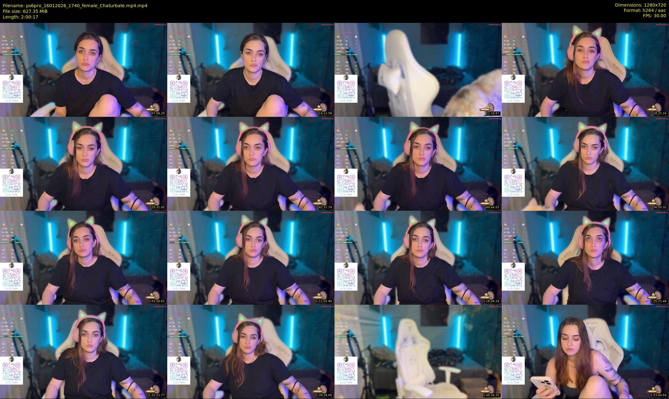 ps6pro — 121 minute Chaturbate female cam show recording, 720p, Jan 16, 2026