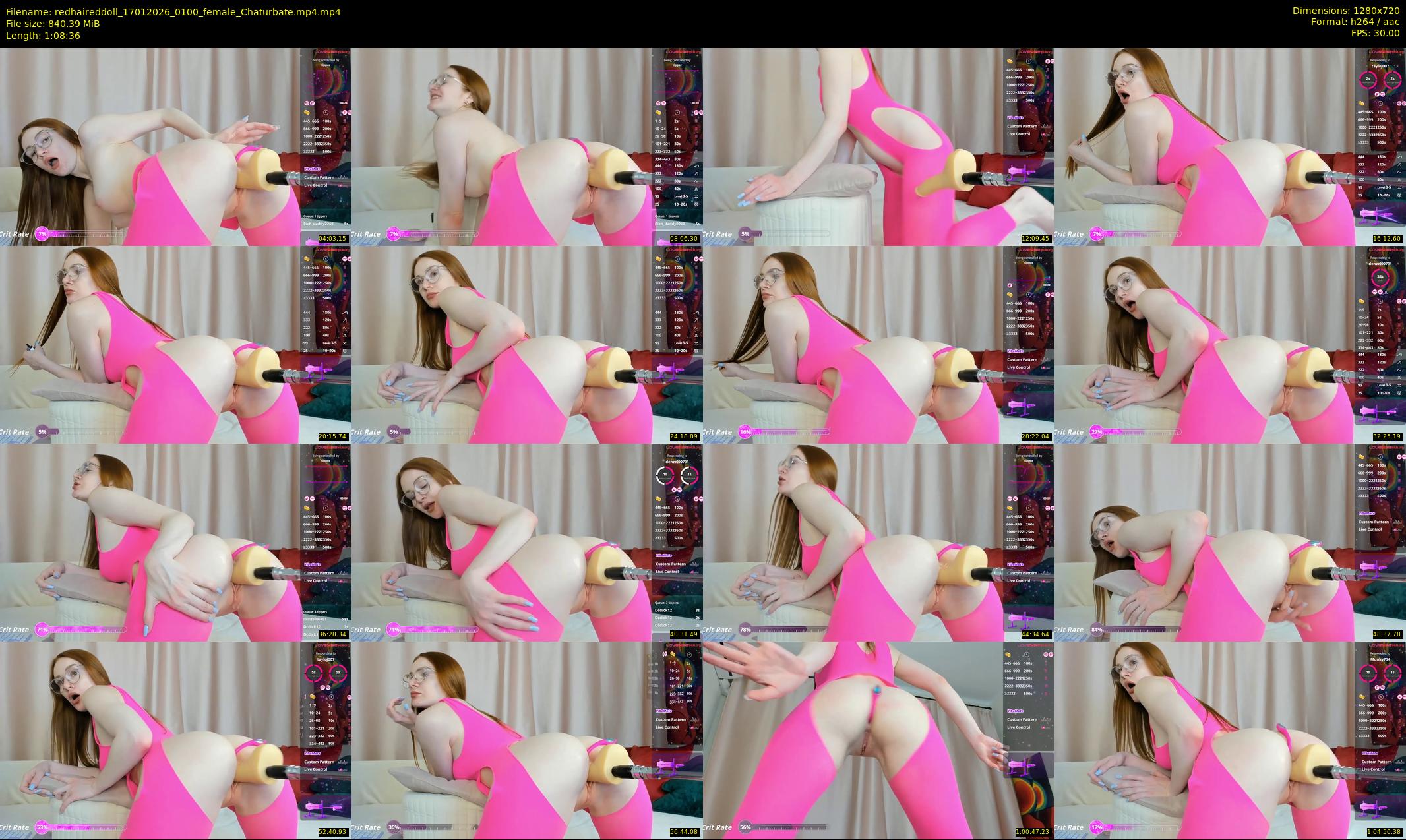 redhaireddoll — 69 minute Chaturbate female cam show recording, 720p, Jan 17, 2026