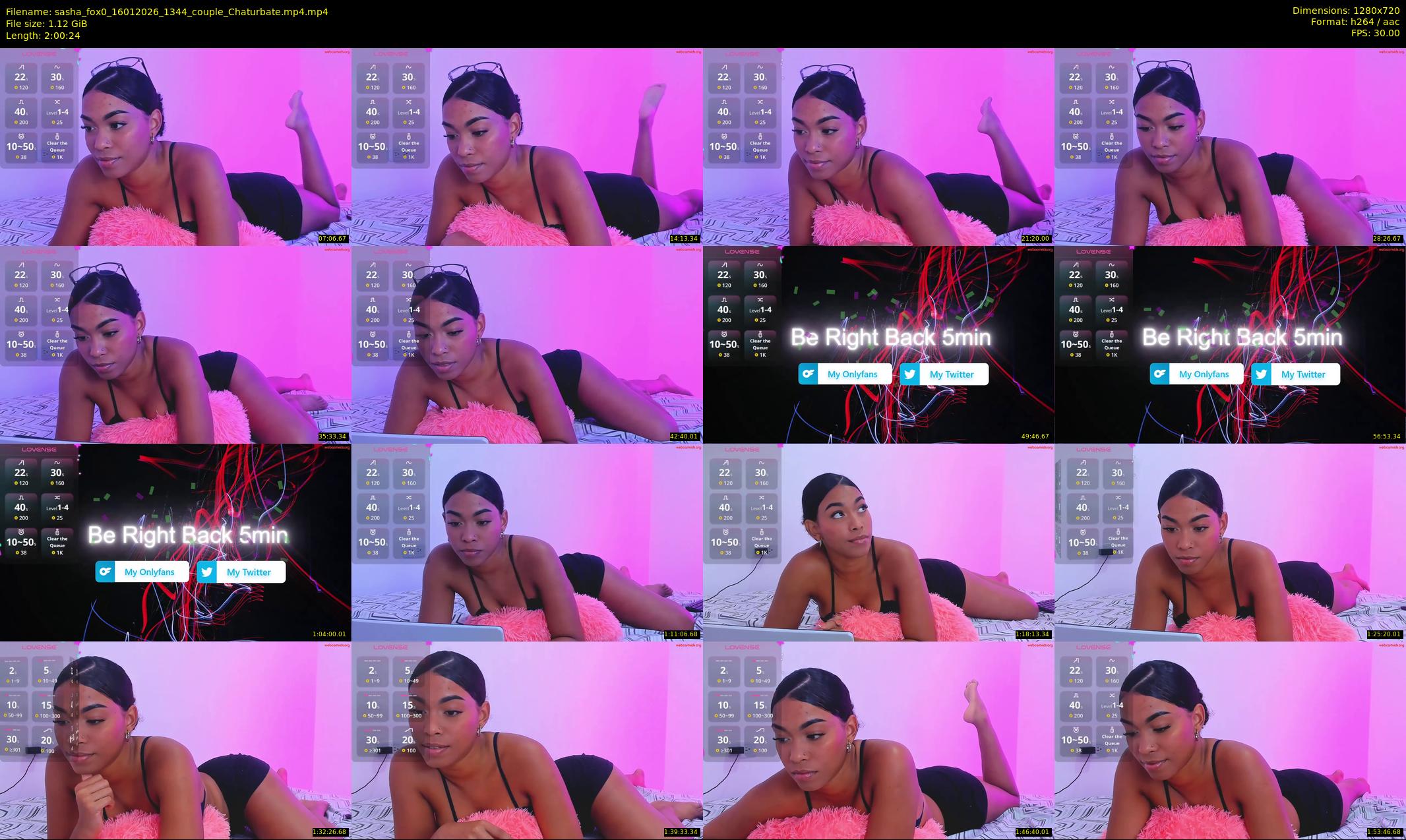 sasha_fox0 — 121 minute Chaturbate couple cam show recording, 720p, Jan 16, 2026