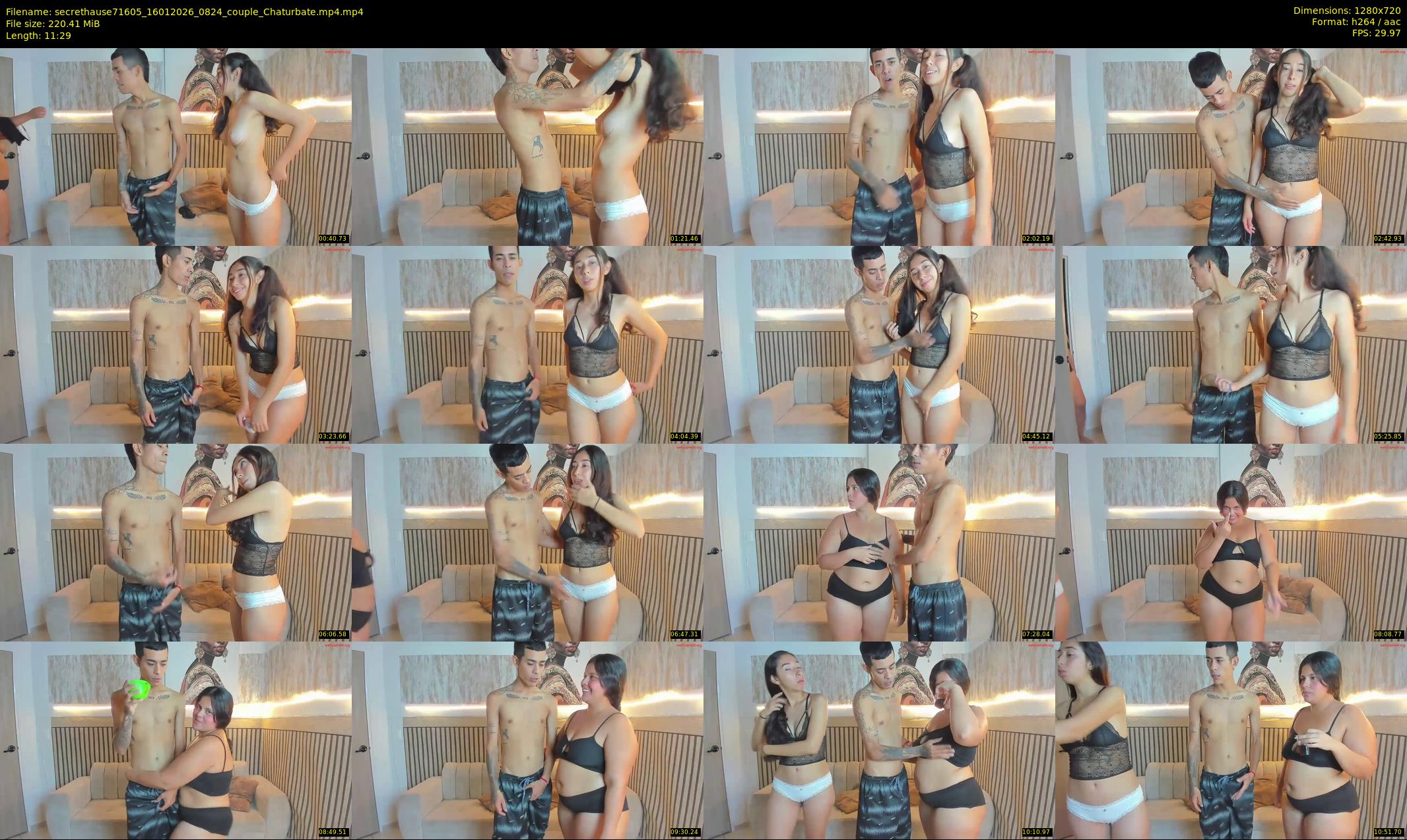 secrethause71605 — 12 minute Chaturbate couple cam show recording, 720p, Jan 16, 2026