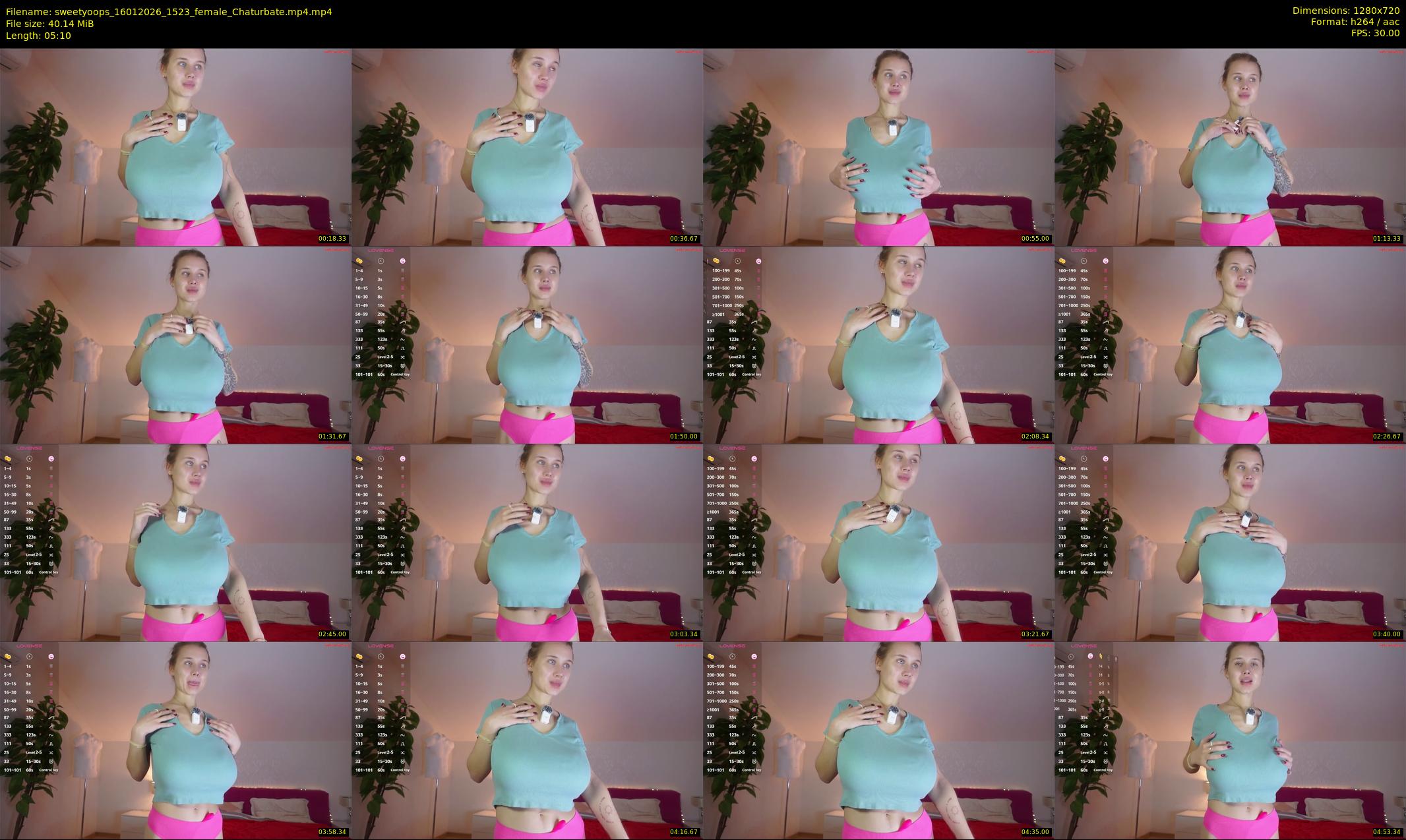 sweetyoops — 6 minute Chaturbate female cam show recording, 720p, Jan 16, 2026