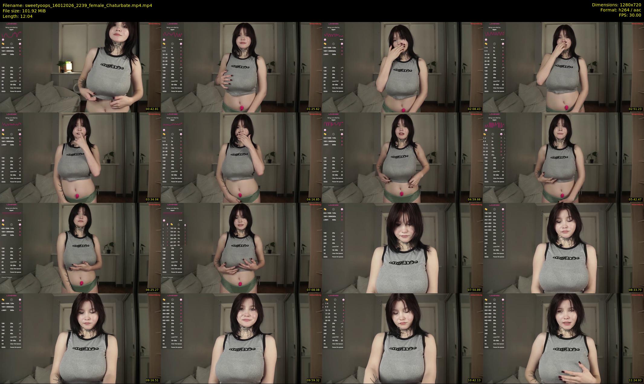 sweetyoops — 13 minute Chaturbate female cam show recording, 720p, Jan 16, 2026