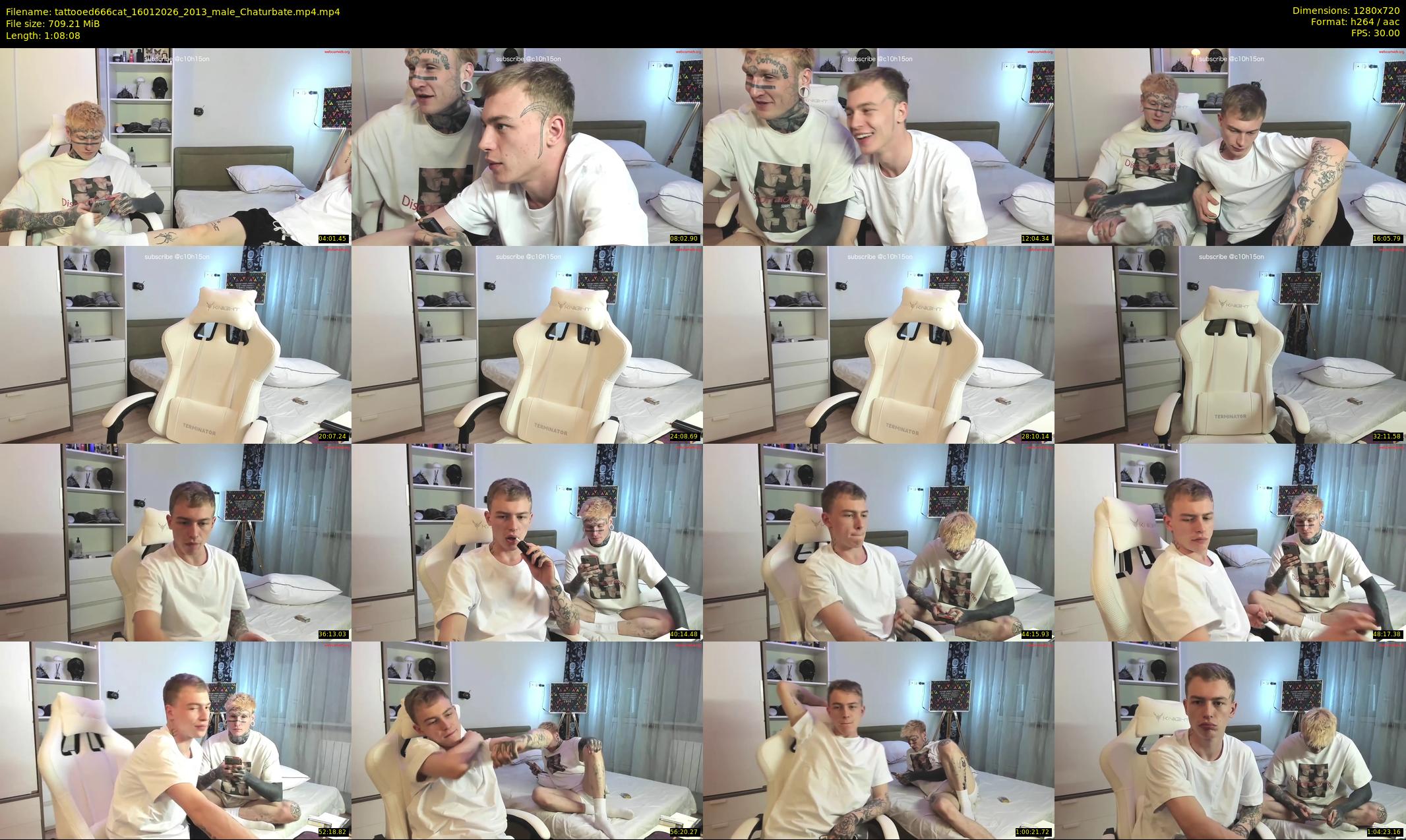 tattooed666cat — 69 minute Chaturbate male cam show recording, 720p, Jan 16, 2026