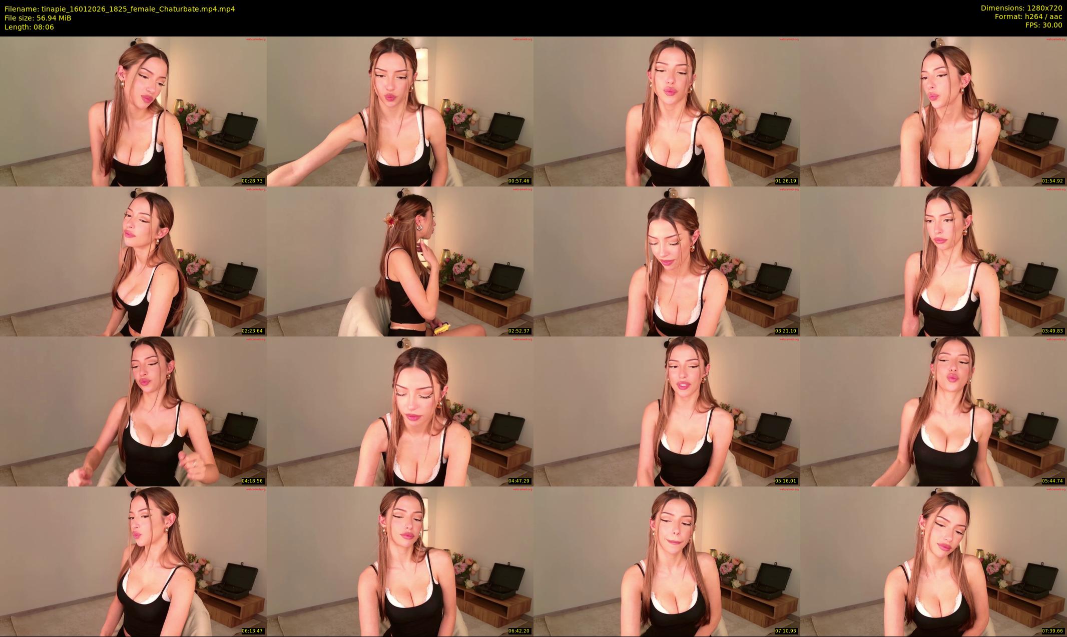 tinapie — 9 minute Chaturbate female cam show recording, 720p, Jan 16, 2026