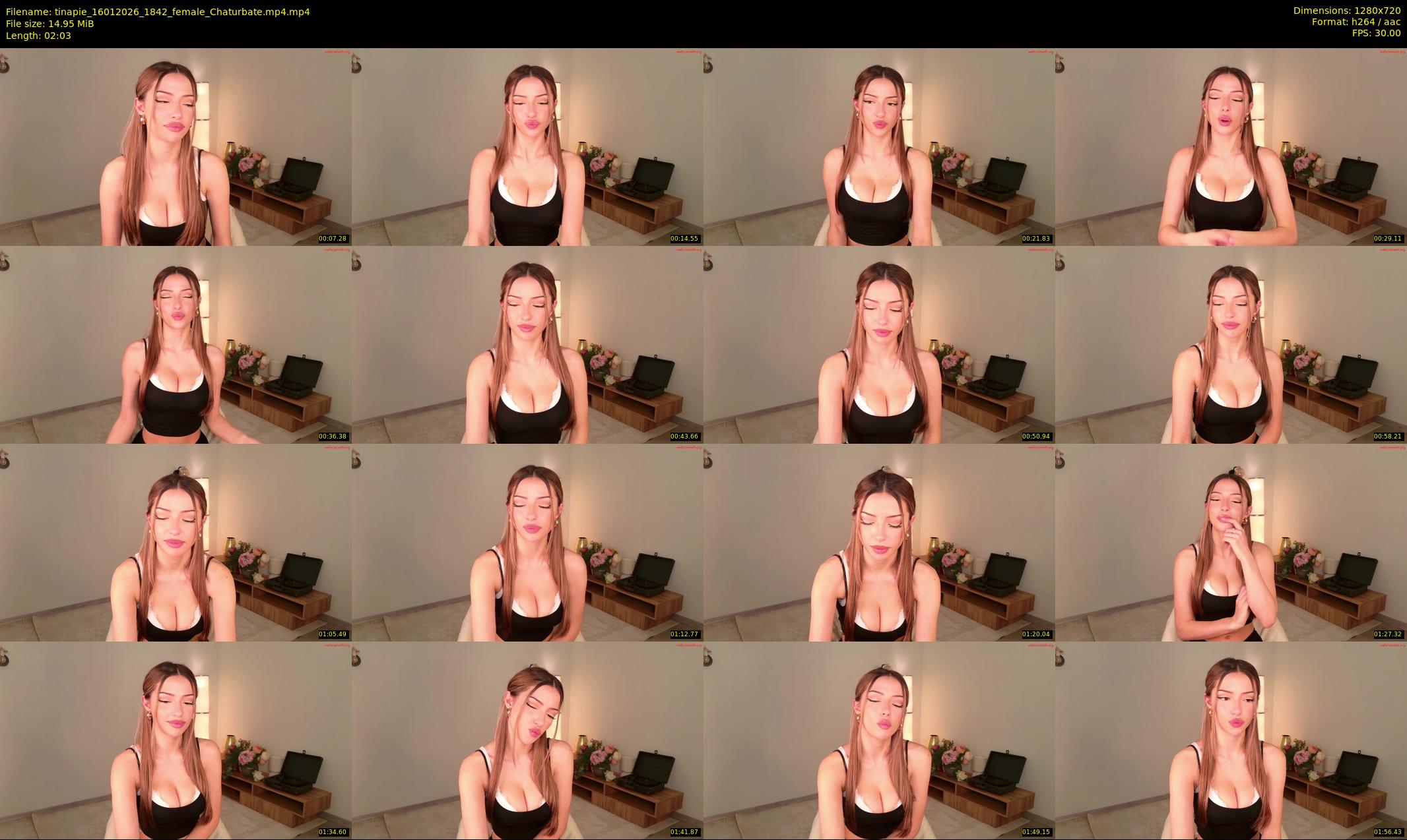 tinapie — 3 minute Chaturbate female cam show recording, 720p, Jan 16, 2026