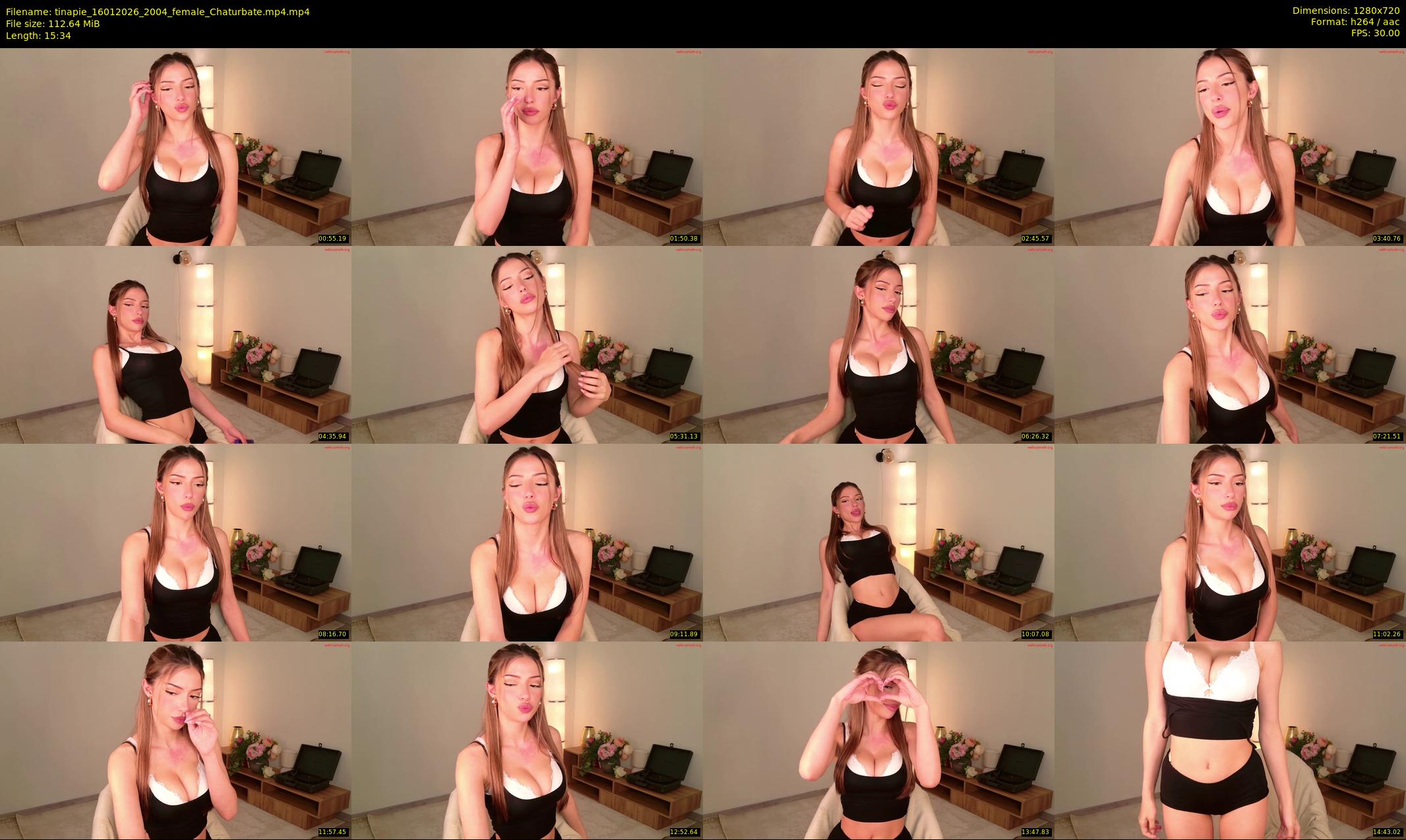 tinapie — 16 minute Chaturbate female cam show recording, 720p, Jan 16, 2026