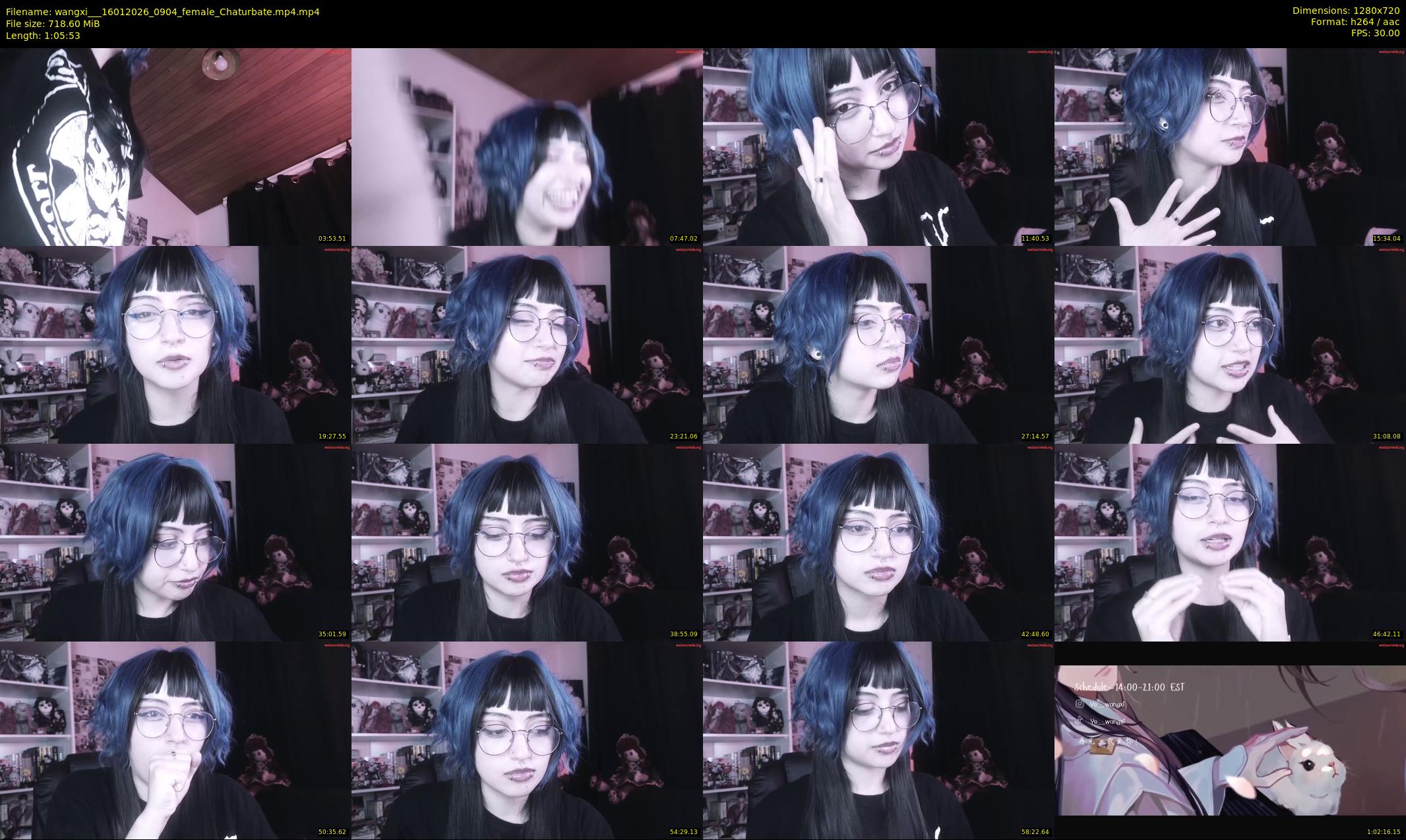 wangxi__ — 66 minute Chaturbate female cam show recording, 720p, Jan 16, 2026