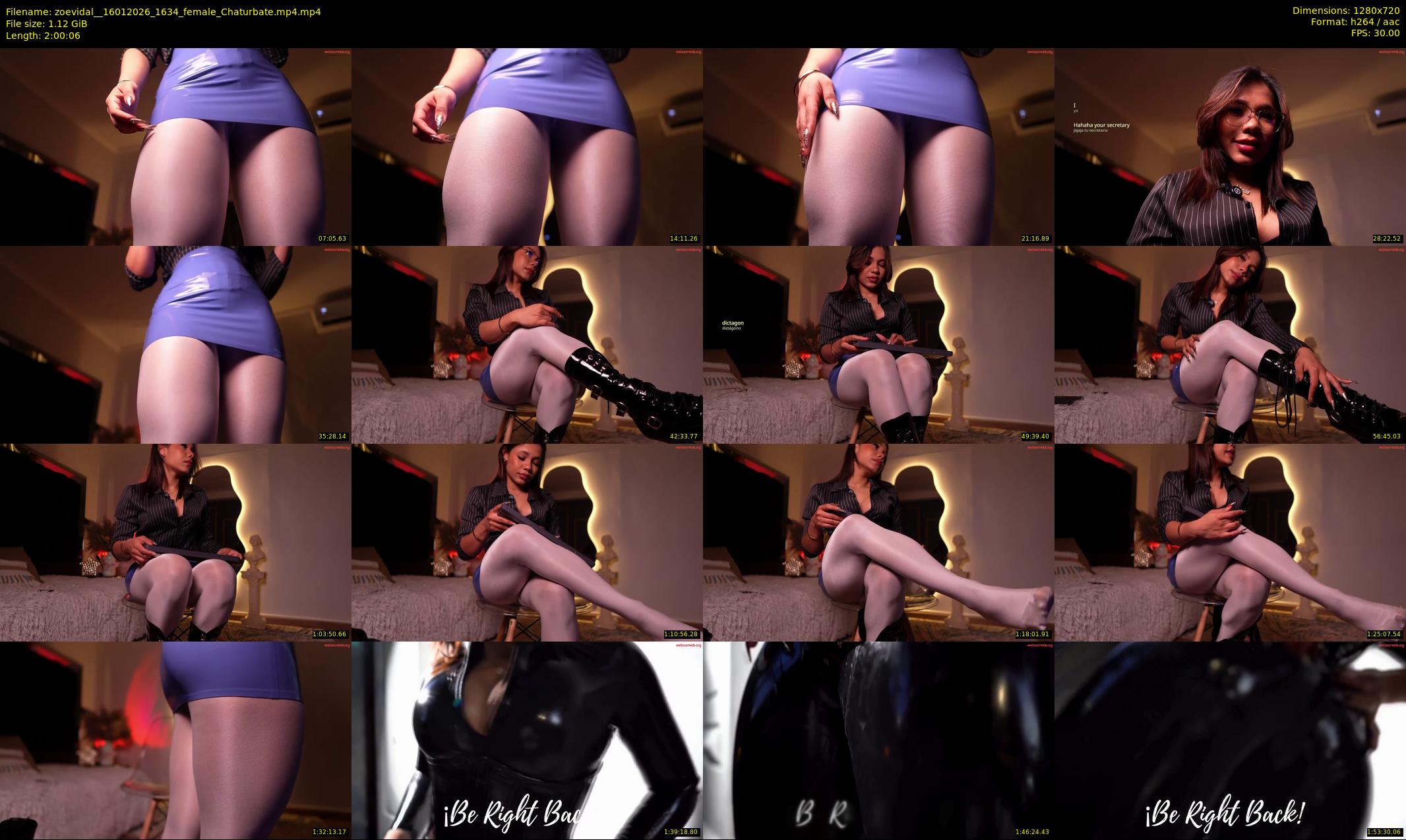 zoevidal_ — 121 minute Chaturbate female cam show recording, 720p, Jan 16, 2026