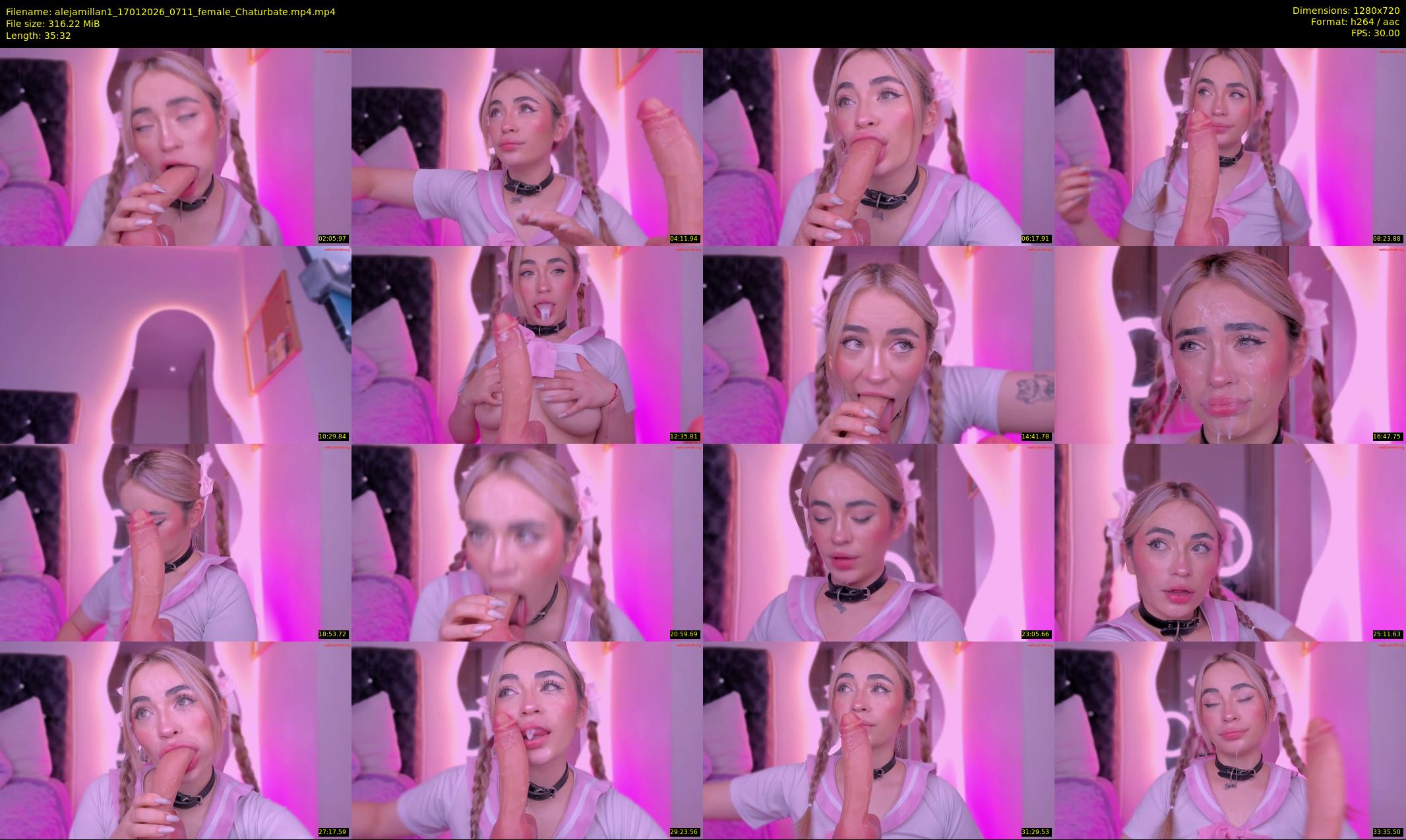 alejamillan1 — 36 minute Chaturbate female cam show recording, 720p, Jan 17, 2026
