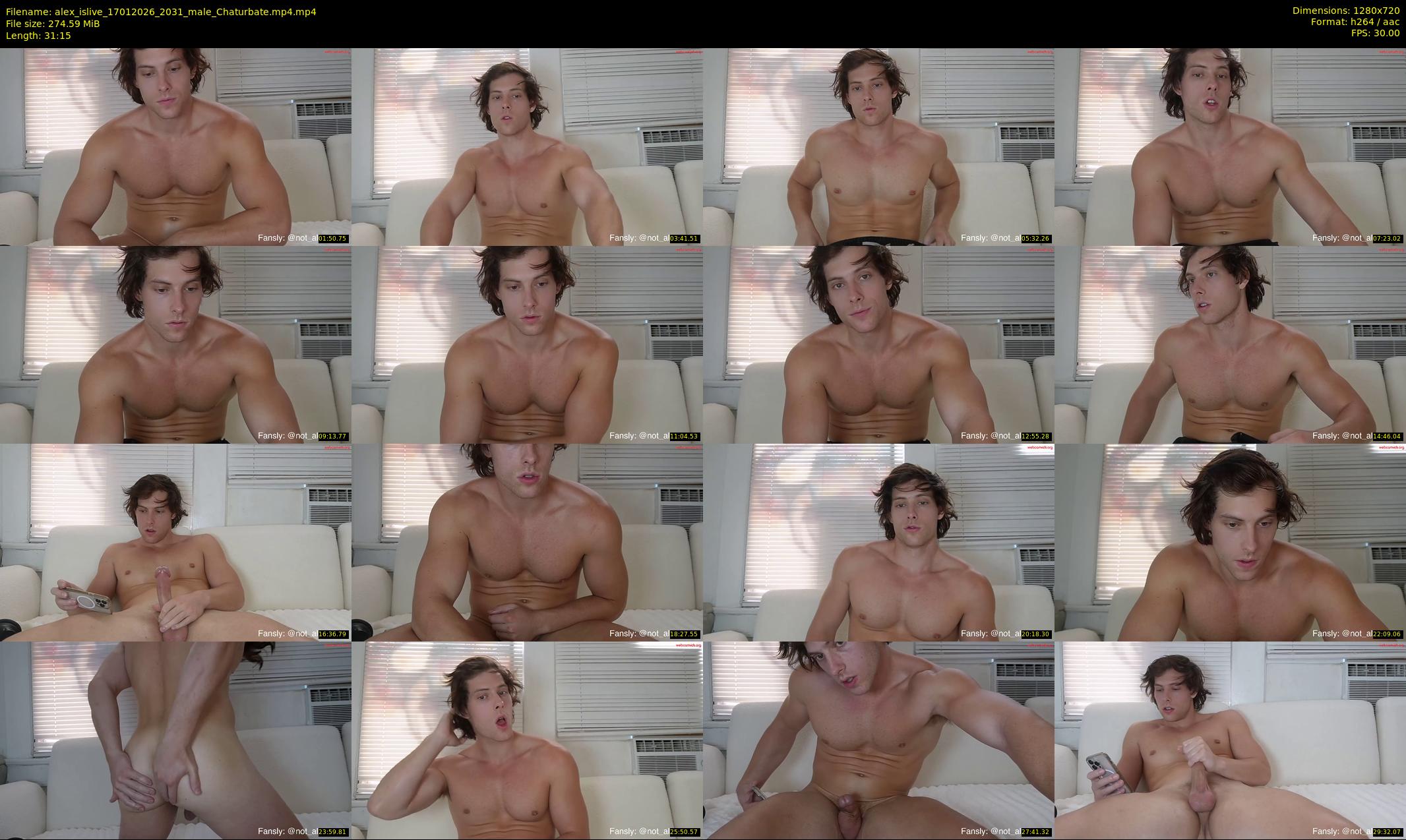 alex_islive — 32 minute Chaturbate male cam show recording, 720p, Jan 17, 2026