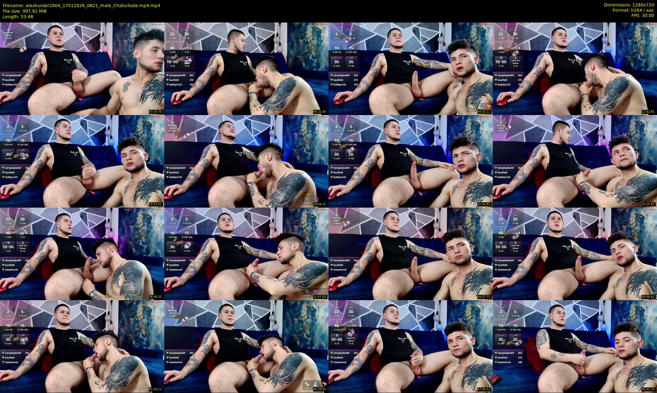 alexhunter2004 — 54 minute Chaturbate male cam show recording, 720p, Jan 17, 2026