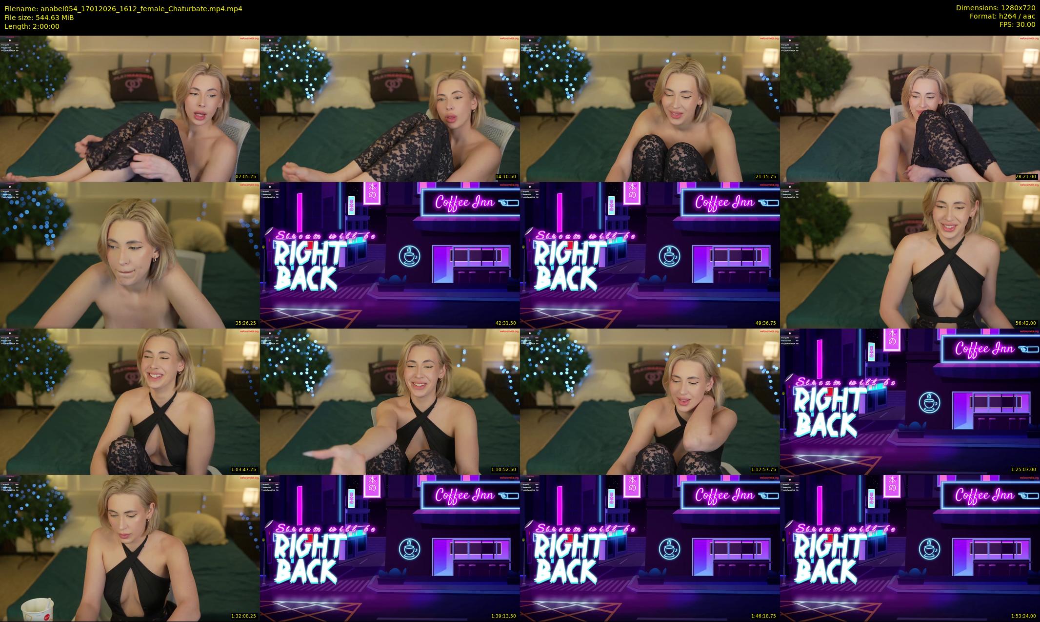 anabel054 — 120 minute Chaturbate female cam show recording, 720p, Jan 17, 2026