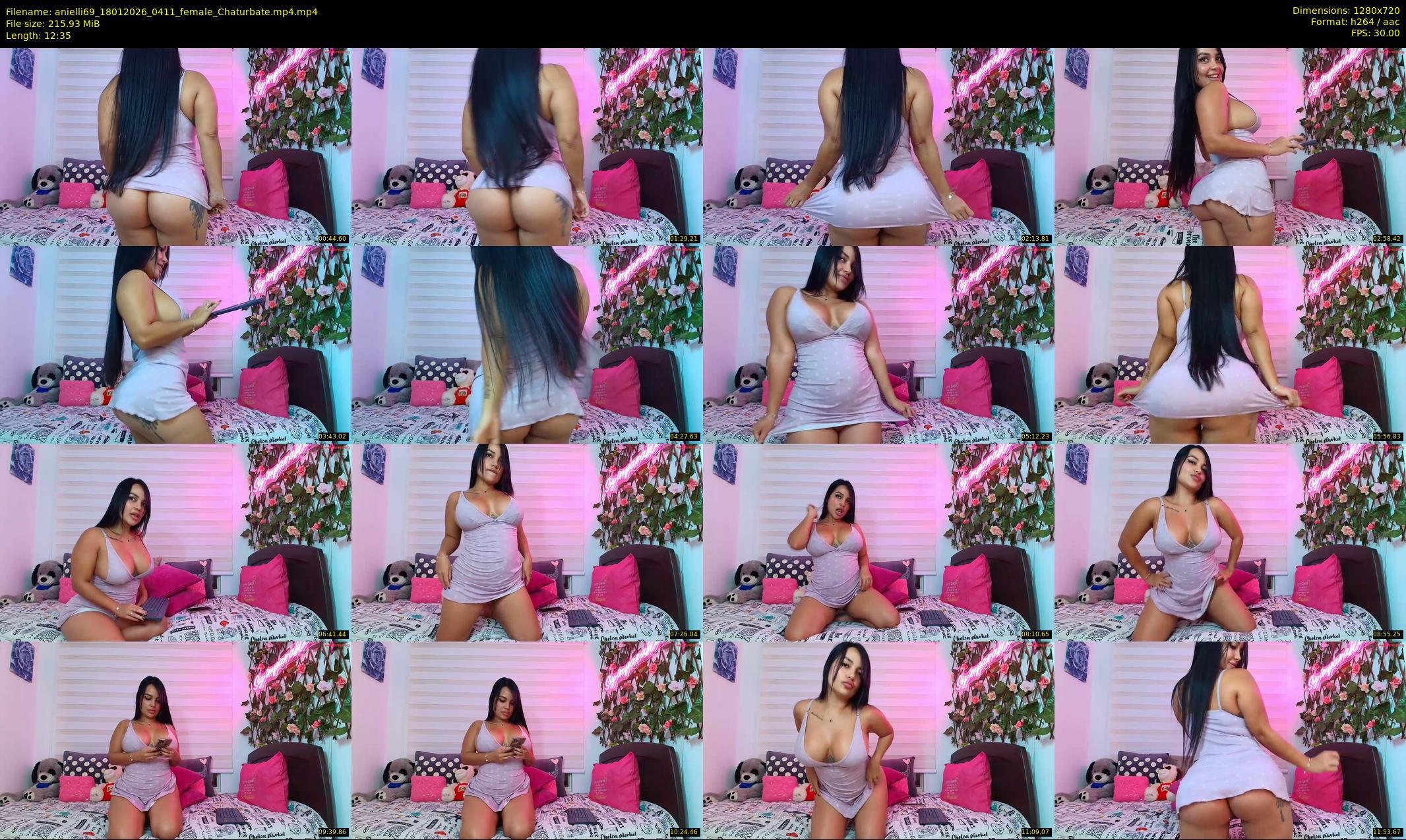 anielli69 — 13 minute Chaturbate female cam show recording, 720p, Jan 18, 2026
