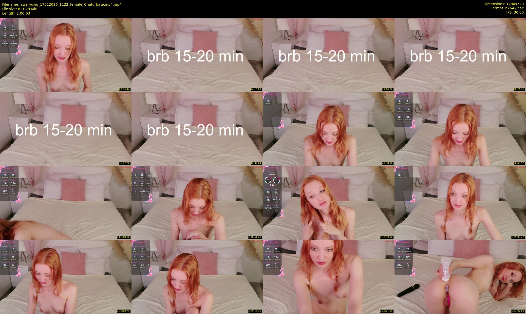 aweryuwu — 121 minute Chaturbate female cam show recording, 720p, Jan 17, 2026
