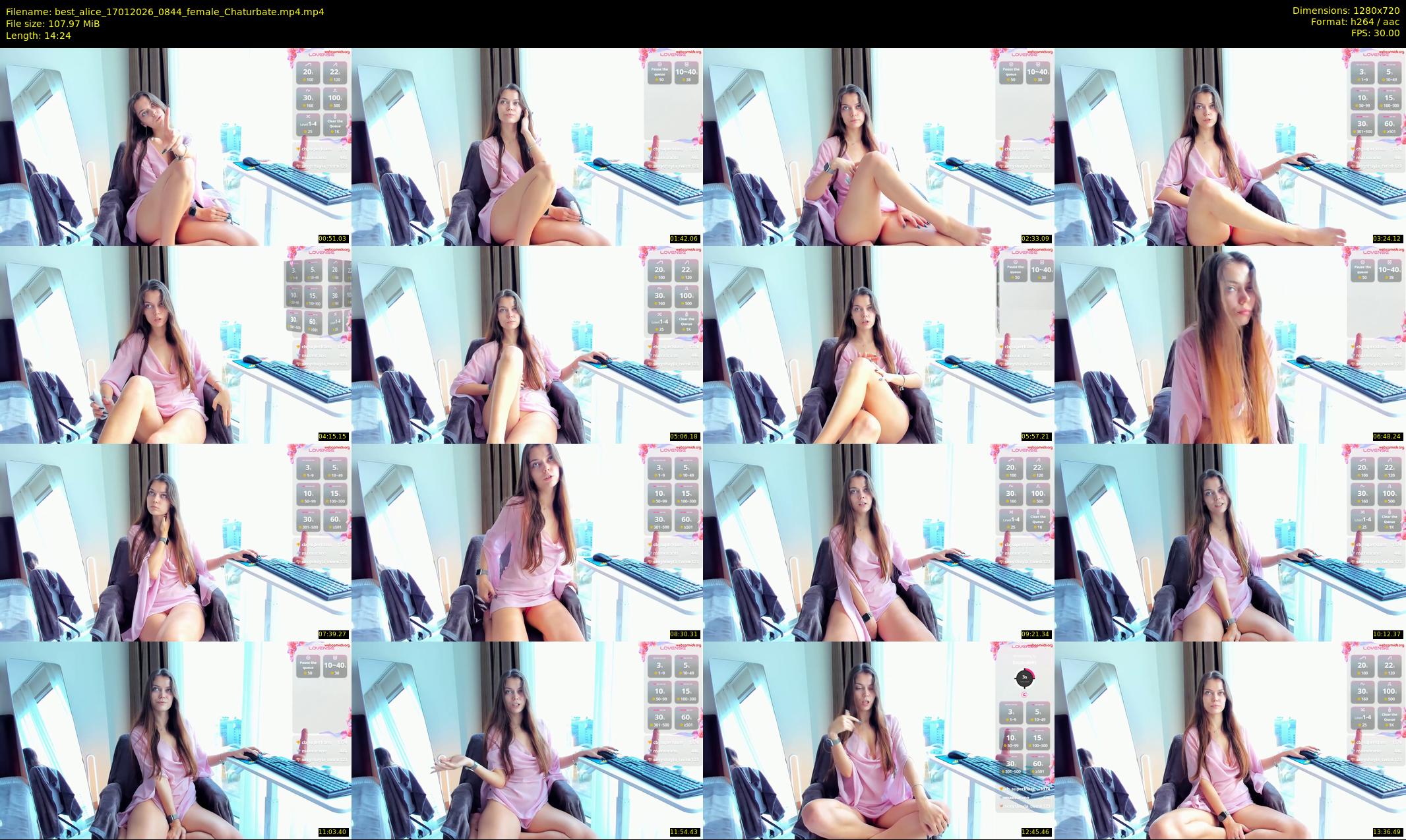 best_alice — 15 minute Chaturbate female cam show recording, 720p, Jan 17, 2026
